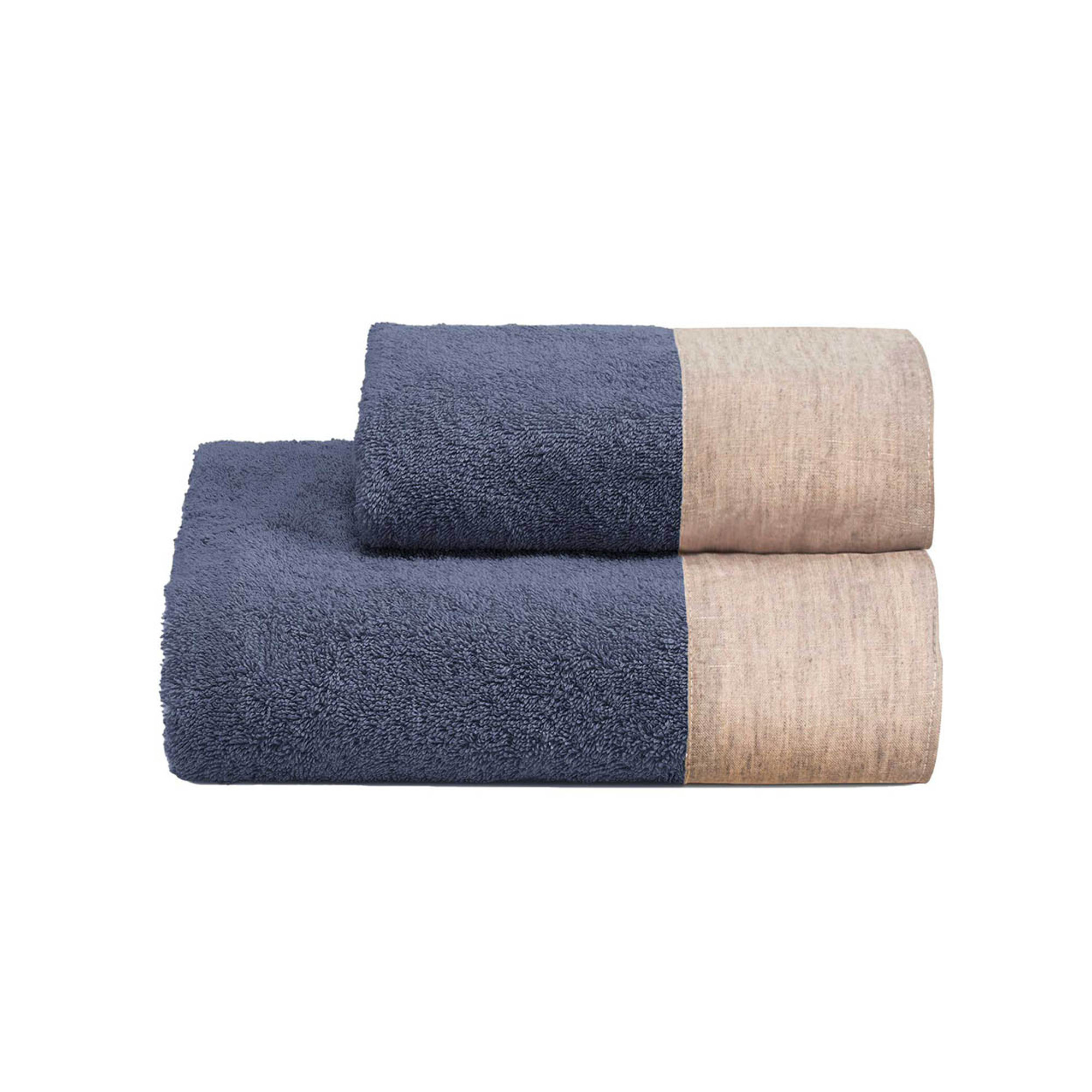 WASHED Face towel + guest set, Blue Biancoperla vista0