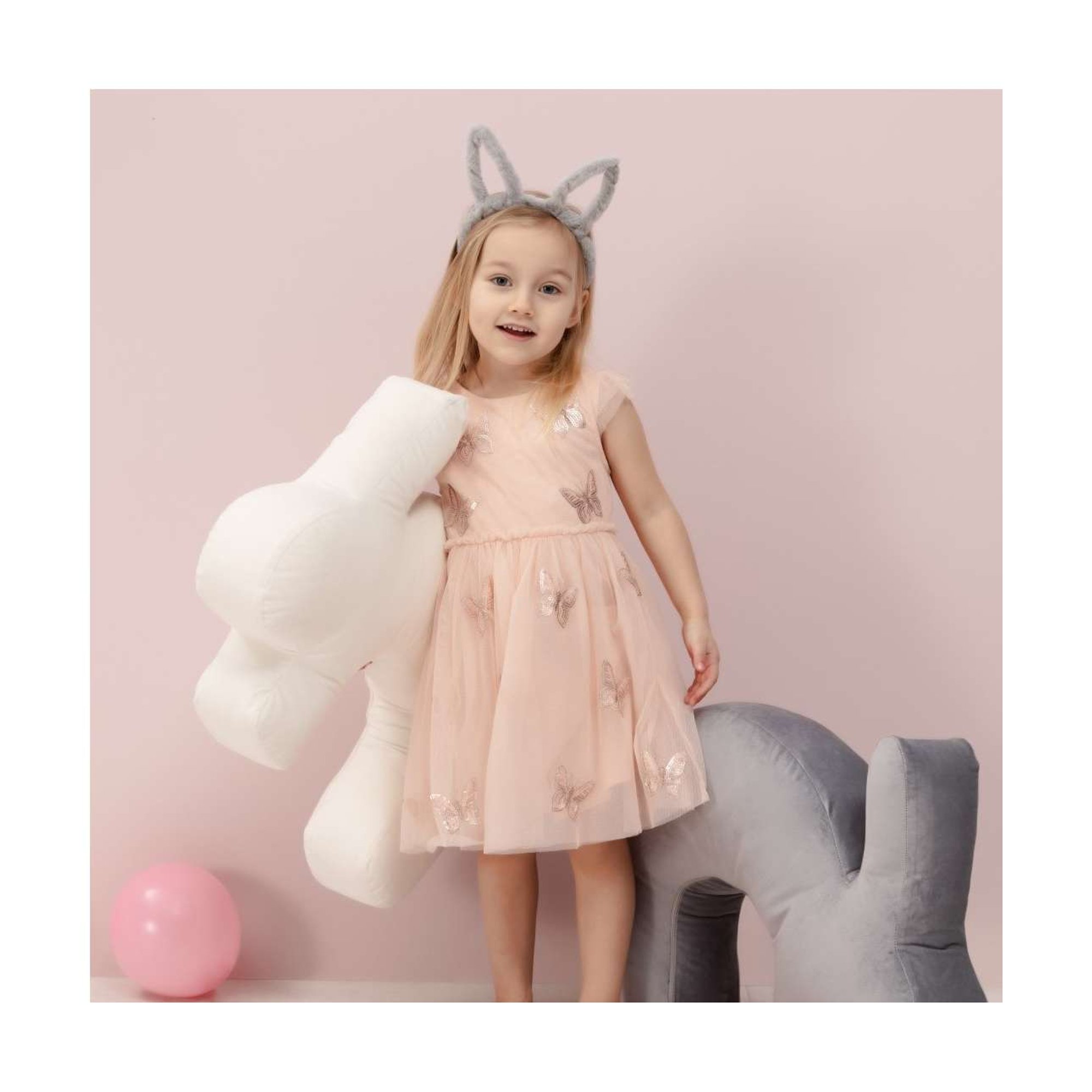 Cuscino per allattamento Velvet Bunny grigio, 79x60 cm - grigio Yellow Tipi vista4