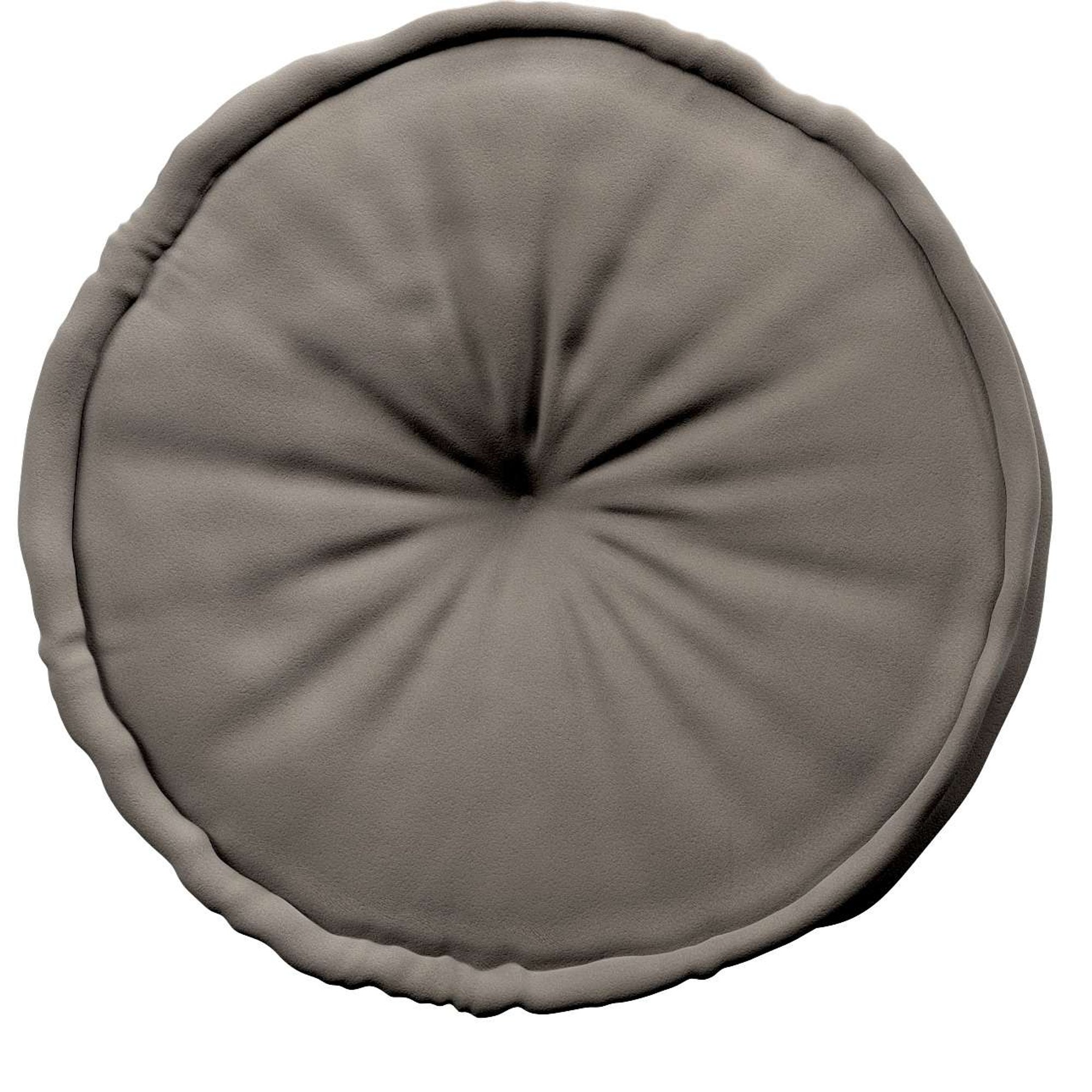 Pouf francese, 50x13 cm (Posh Velvet) - grigio/beige Yellow Tipi vista1