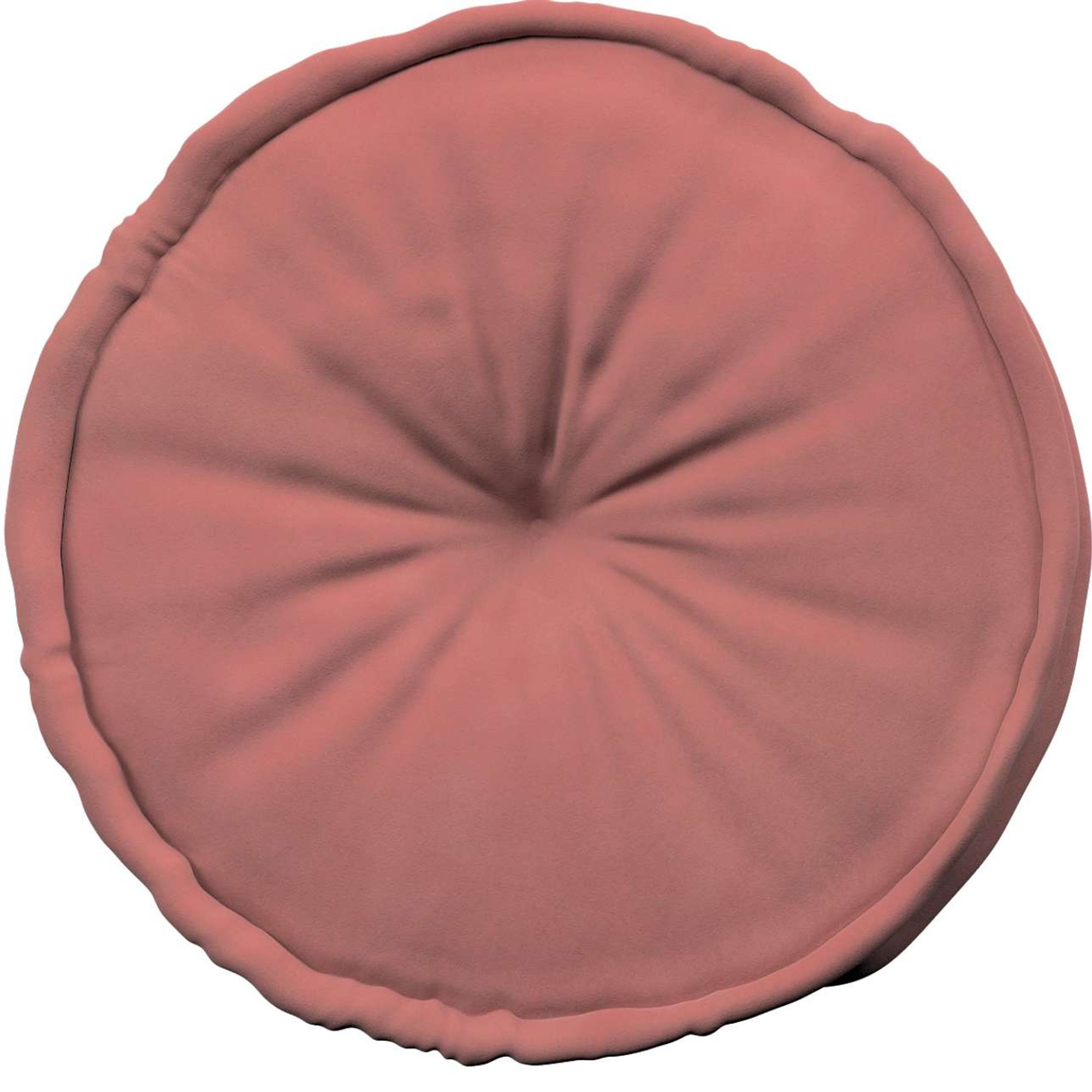 Pouf francese, 50x13 cm (Posh Velvet) - corallo Yellow Tipi vista1