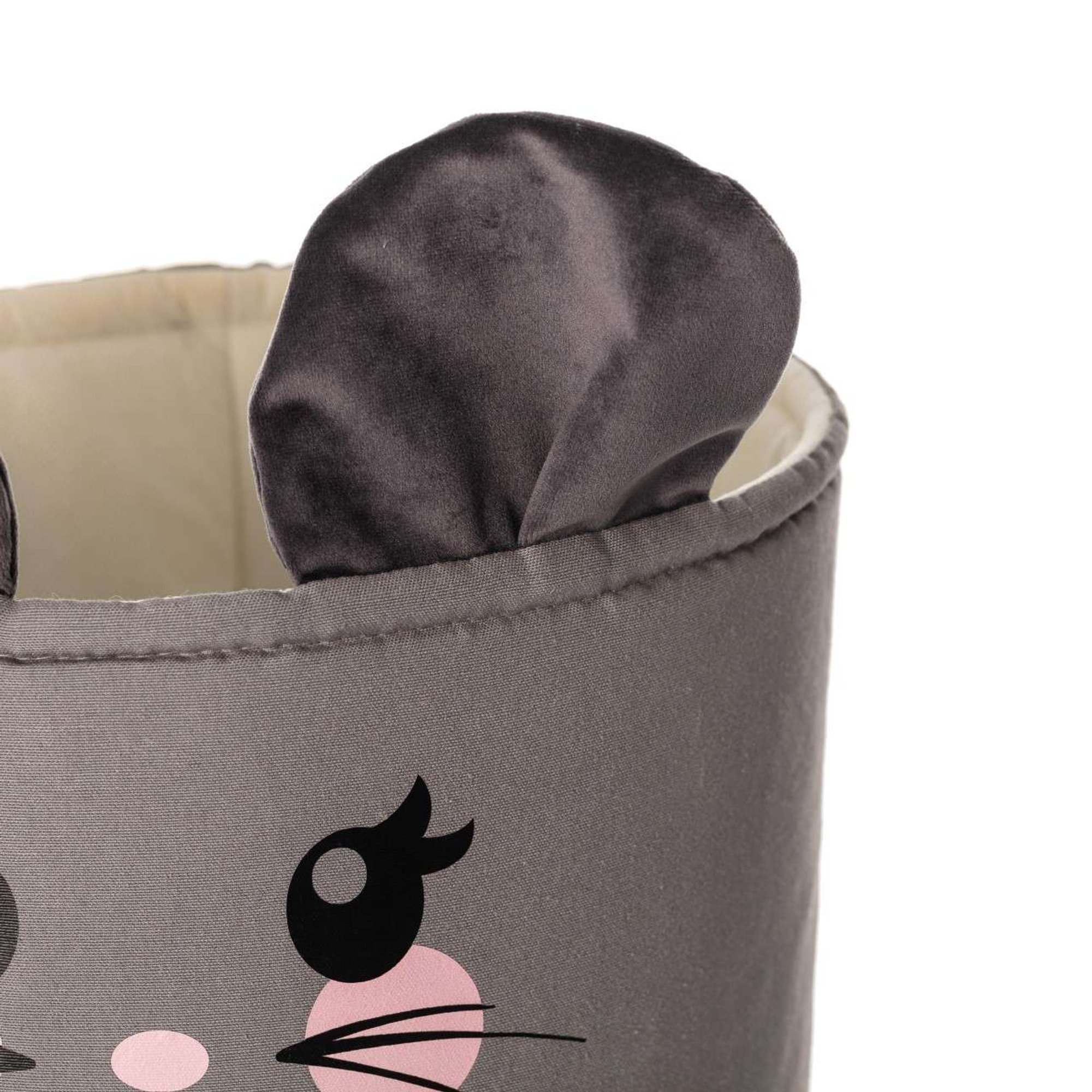 Cestino portagiochi Happy Band - Topo 25x30cm, 25x25x30cm - grigio Yellow Tipi vista2
