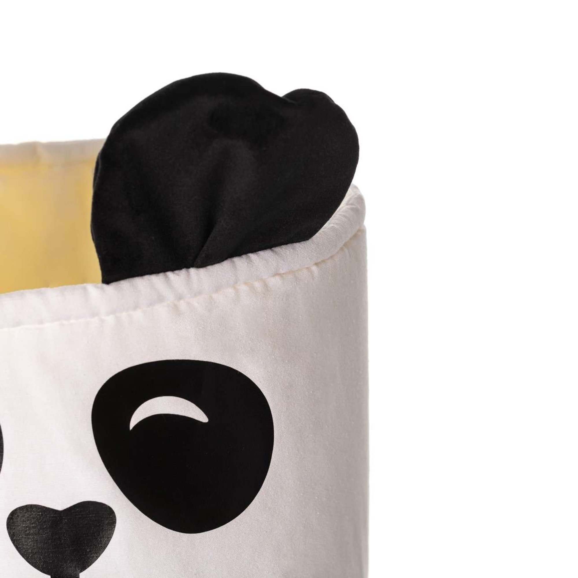Cesto portagiochi Happy Band - Panda 30x40cm, 30x30x40cm - bianco, nero Yellow Tipi vista1