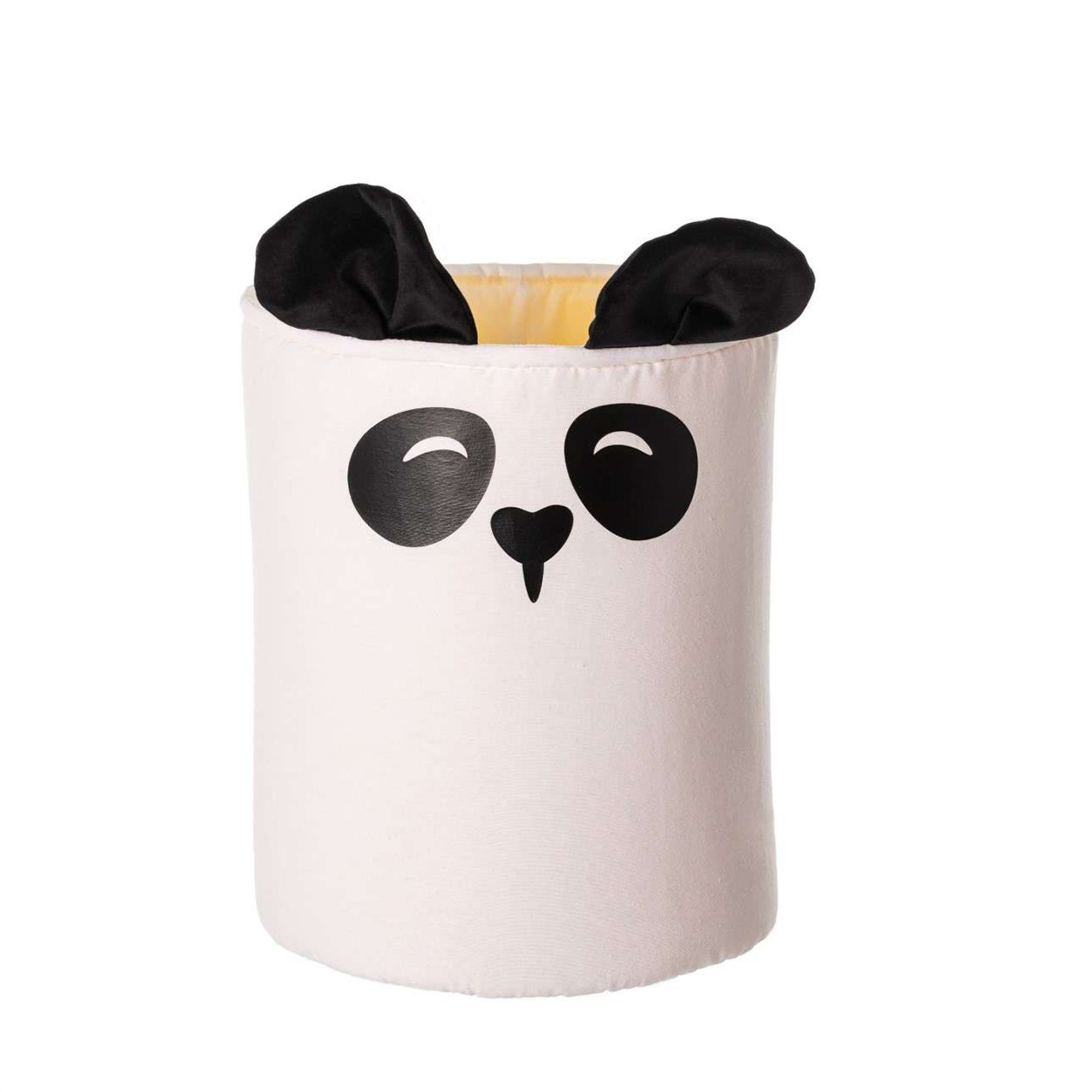 Cesto portagiochi Happy Band - Panda 30x40cm, 30x30x40cm - bianco, nero Yellow Tipi vista0