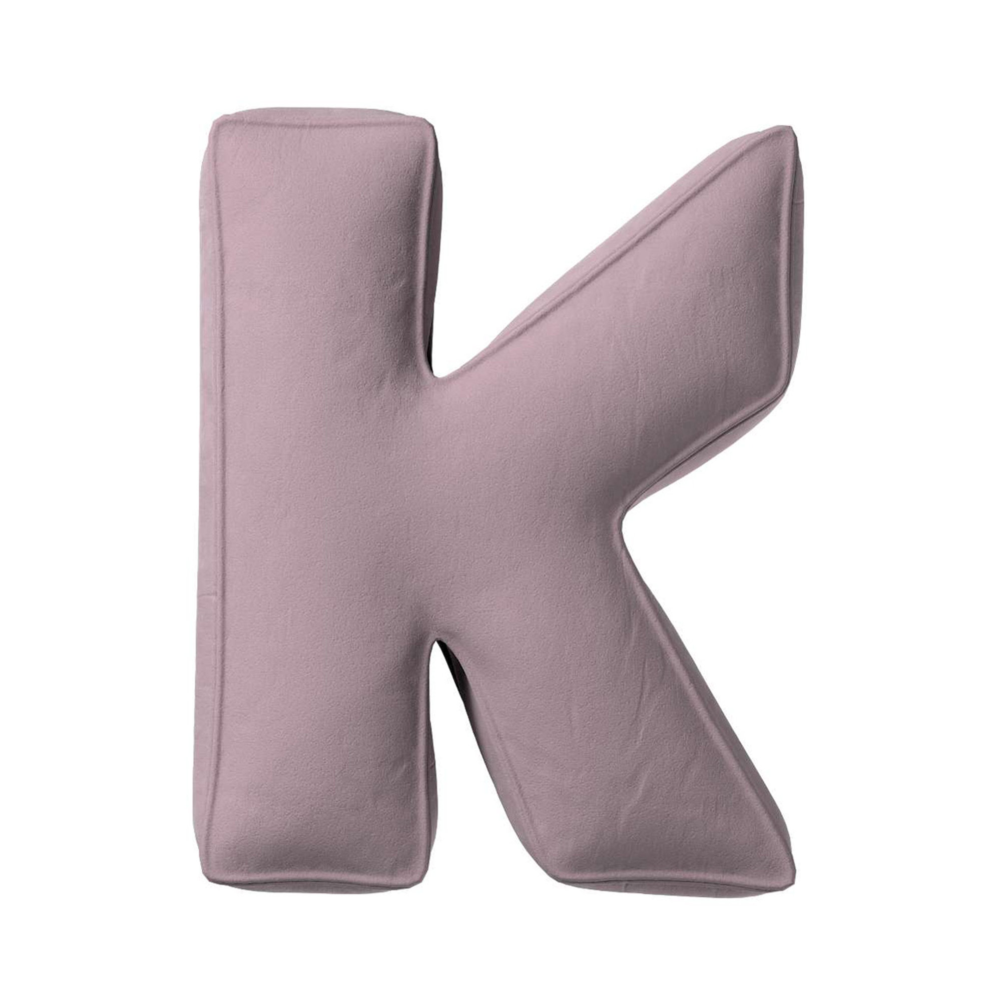 Cuscino con lettera K, 35x40 cm (Posh Velvet) - rosa antico Yellow Tipi vista0