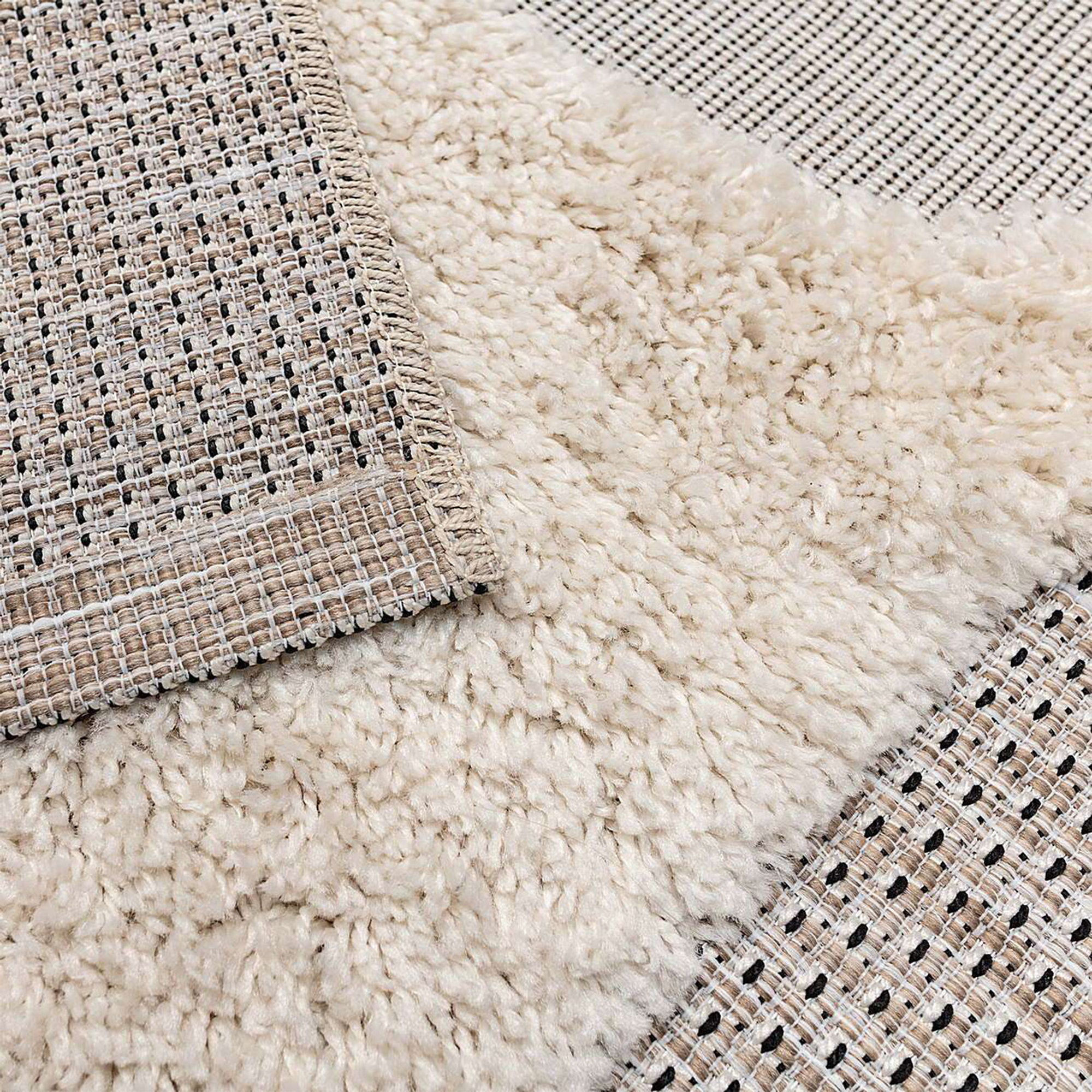 Tapis lama - beige Yellow Tipi vista2