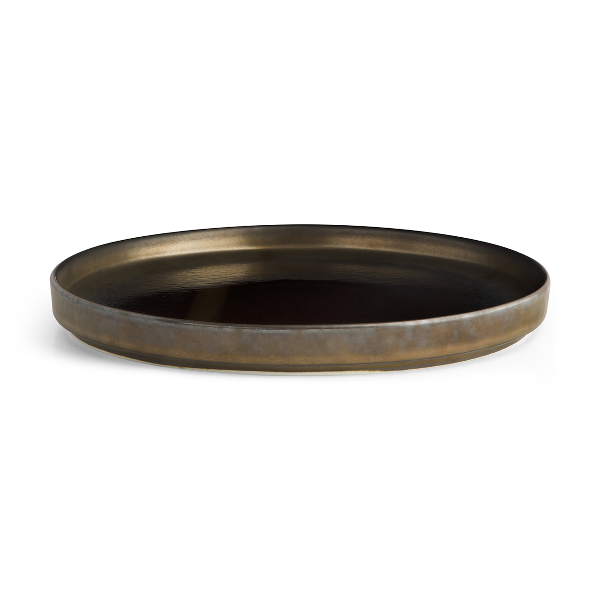 Set 4 piatt Nordic cm 22x2,3 decoro bronzo Kaleidos vista0