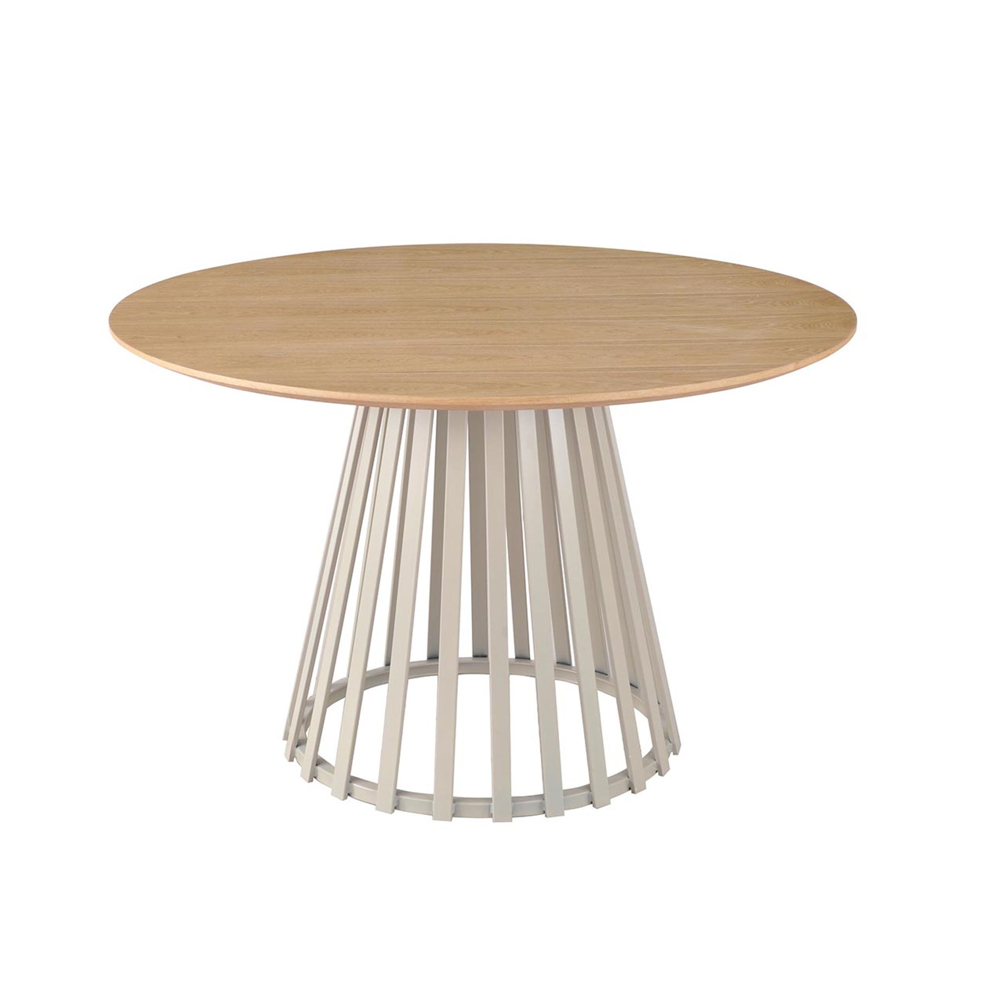 Cillian table d120 warm grey/natural Bizzotto vista0