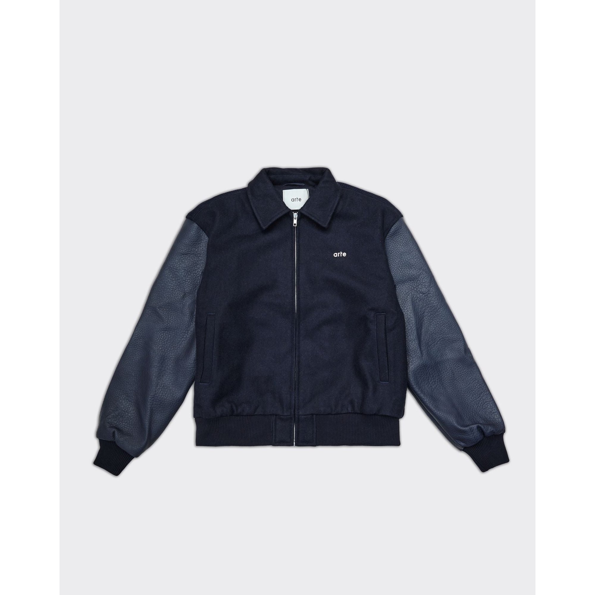 Veste Varsity Brodée Fleur Bleu Marine Arte Antwerp vista0
