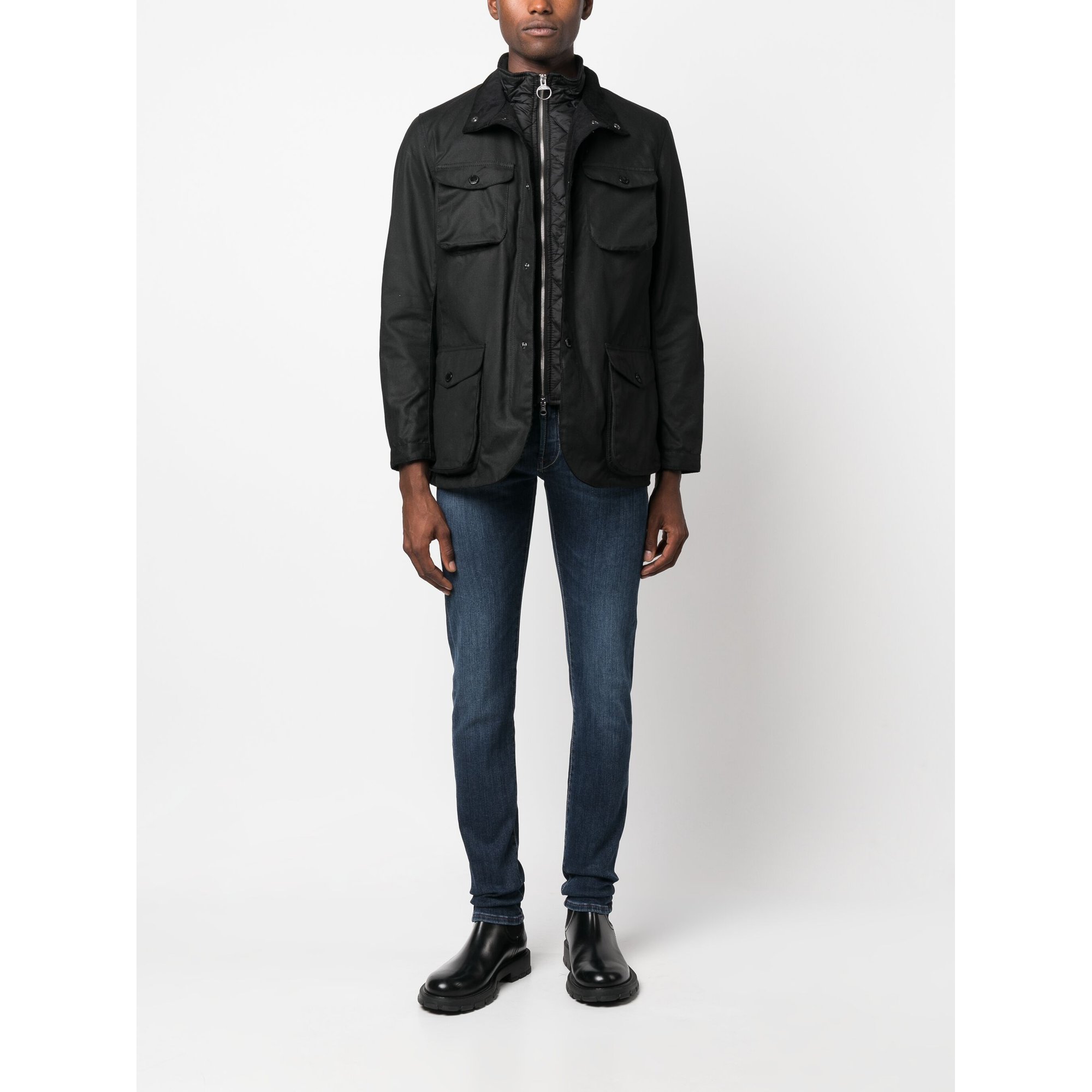 Chaqueta de cera Ogston Mwx0700bk11 Barbour vista1