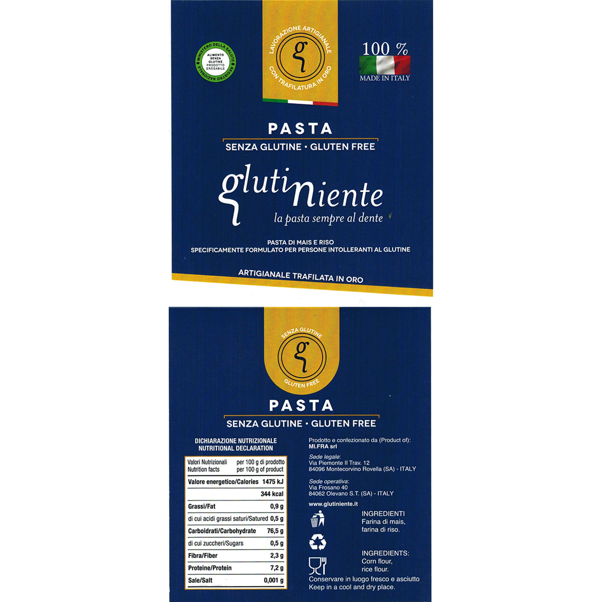 4 maccheroni - 4 penne - 4 paccheri Glutiniente vista1