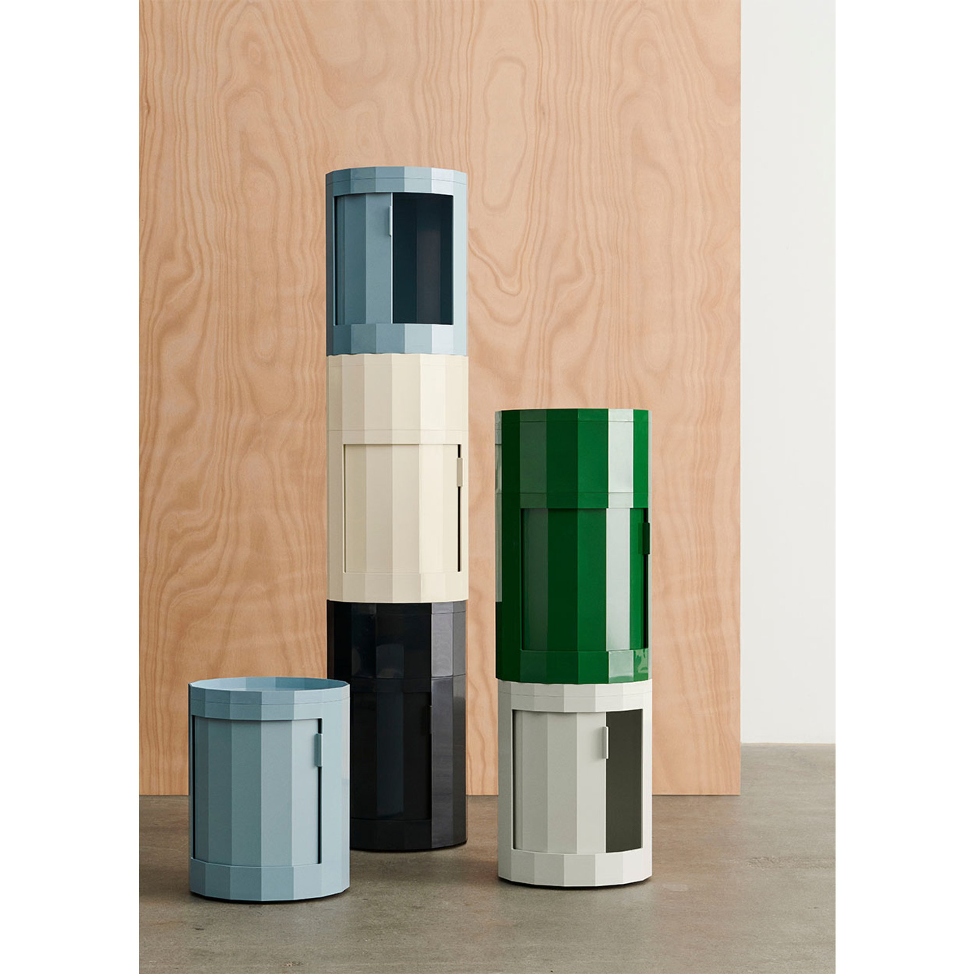 Contenitore FACET basso, azzurro Hay vista1