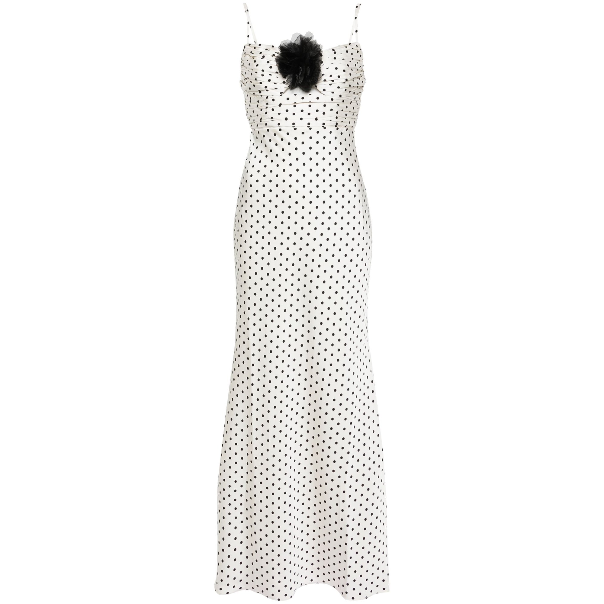 Robe Maxi Satin à Pois Crème Aw24088xc SELF-PORTRAIT vista0