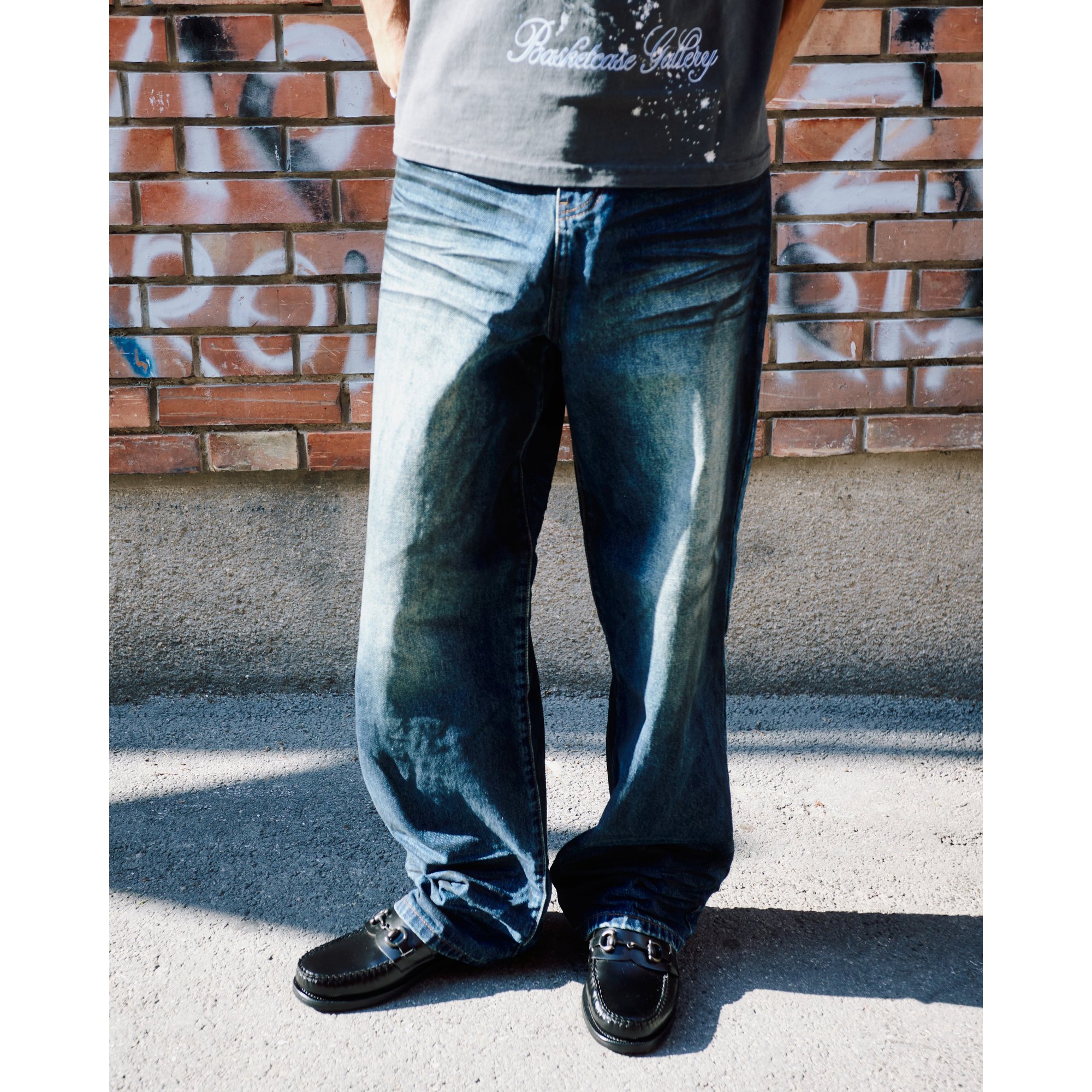 Blaue Baggy-Jeans basket case vista1