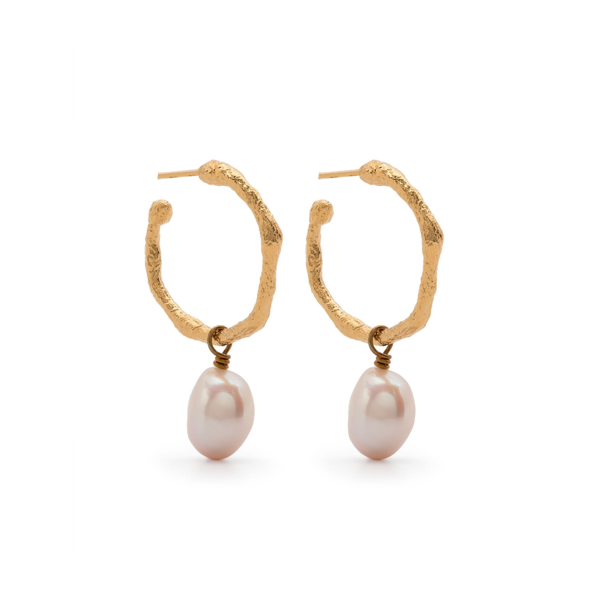 Hoop Erarrings With Pearl Pendent 12973myjewel Forte_Forte  vista0