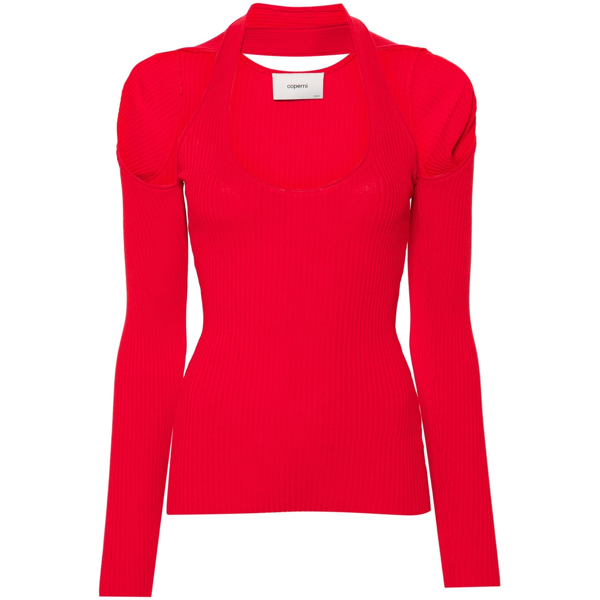 Haut en maille à manches longues avec découpe Copml118y3 Coperni vista0