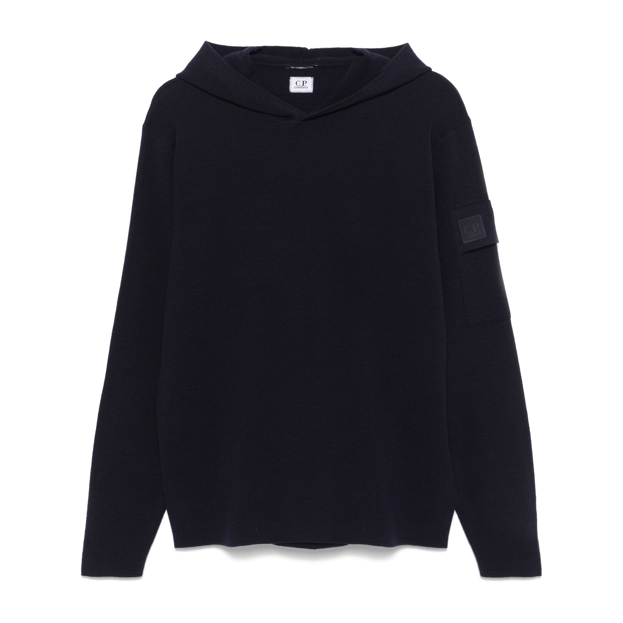 Metropolis Series Extra Fine Merino Wool Hooded Sweatshirt 17clkn014a005528a CP Company vista0