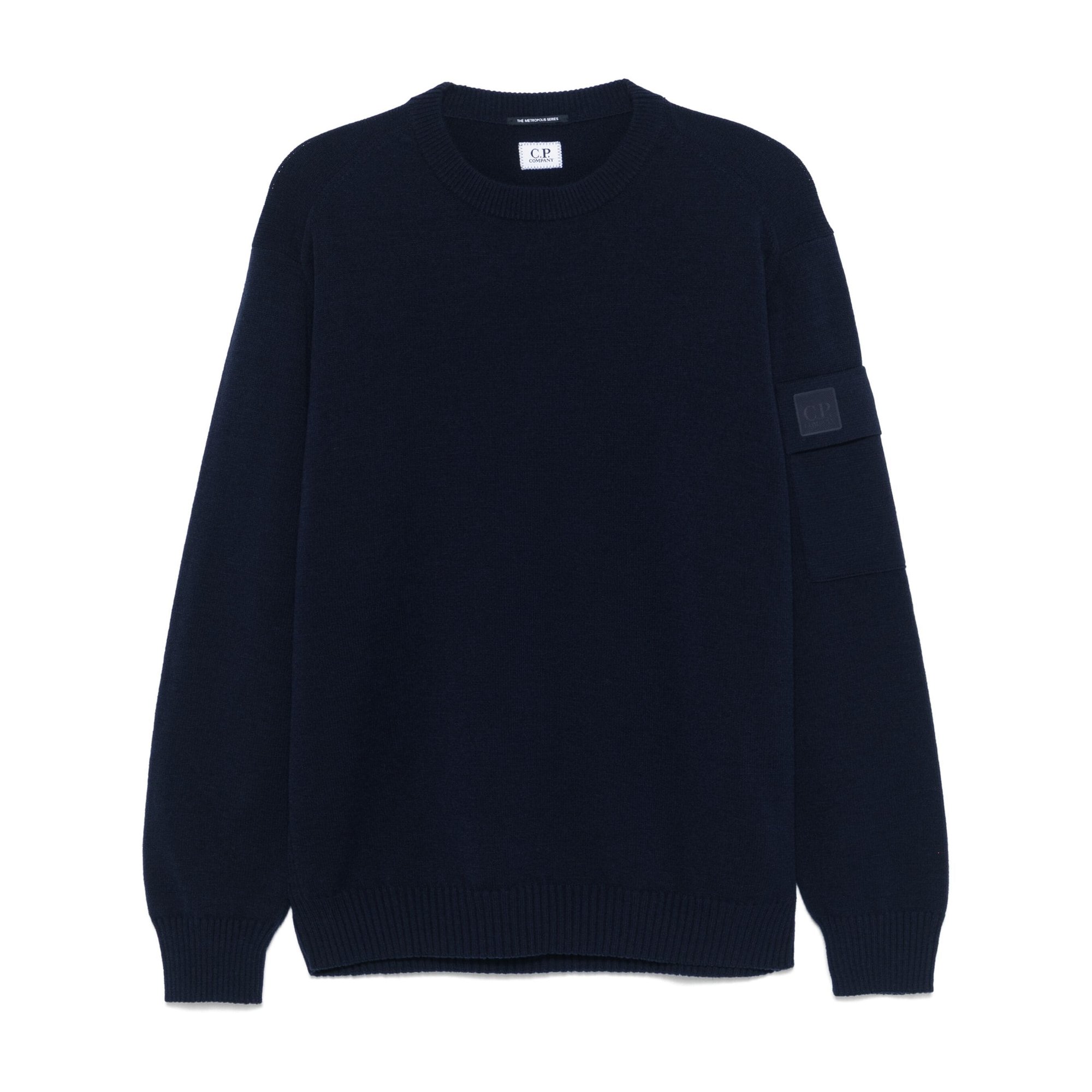 Metropolis Series Extra Fine Merino Wool Crew Neck Knit 17clkn017a005528a CP Company vista0