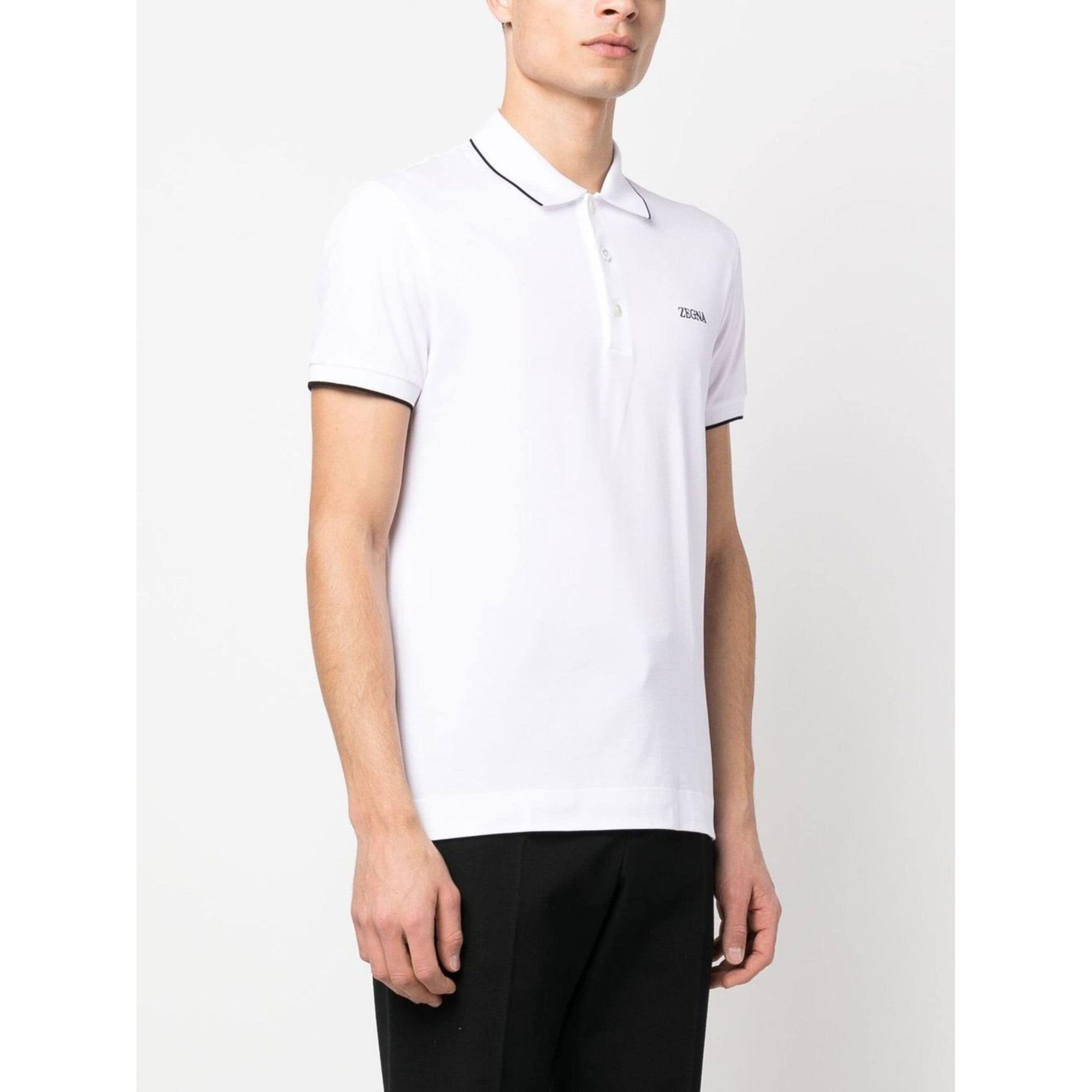 Stretch Cotton Polo Re7358a5b746 Zegna vista2
