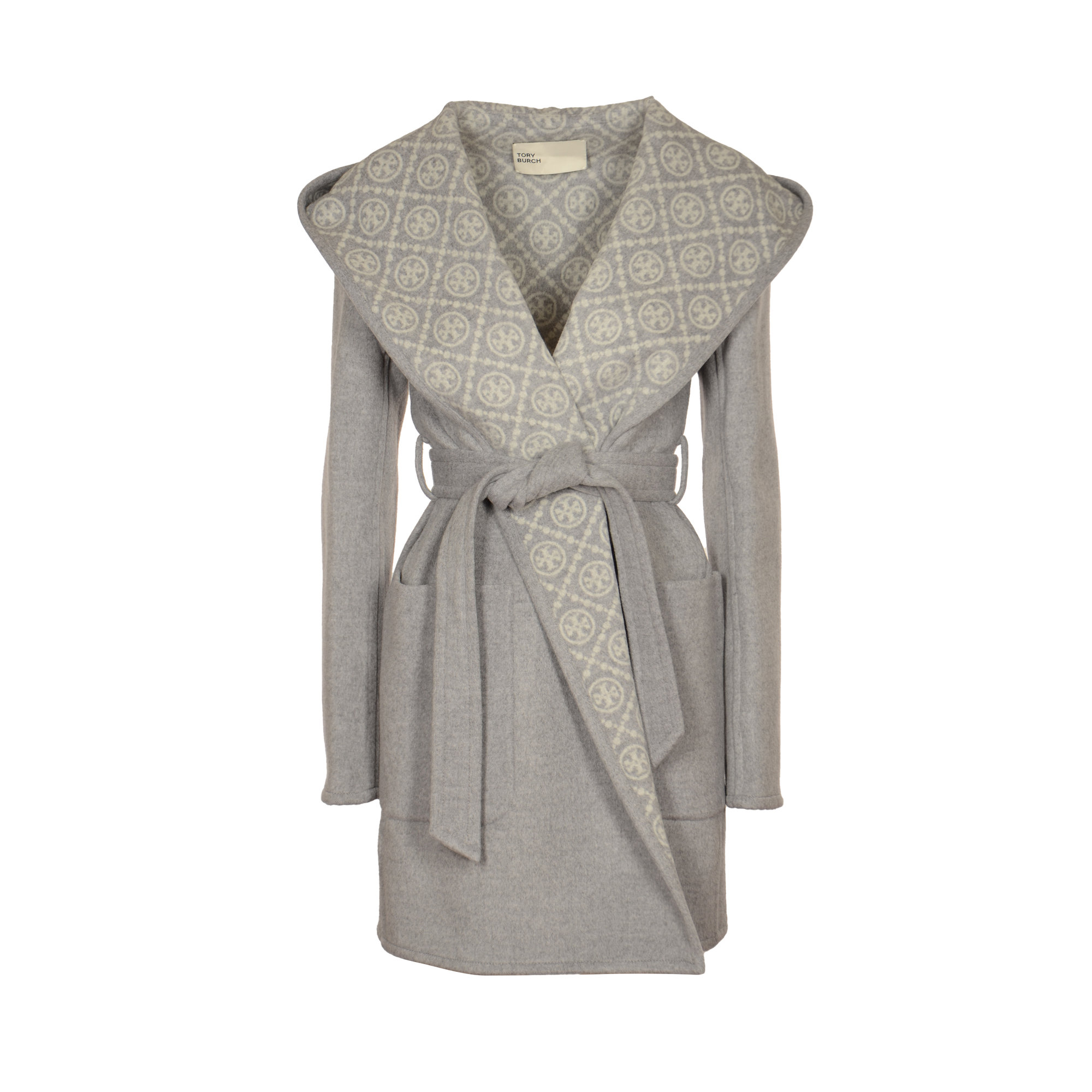 Hooded Wool Coat Tory Burch vista0