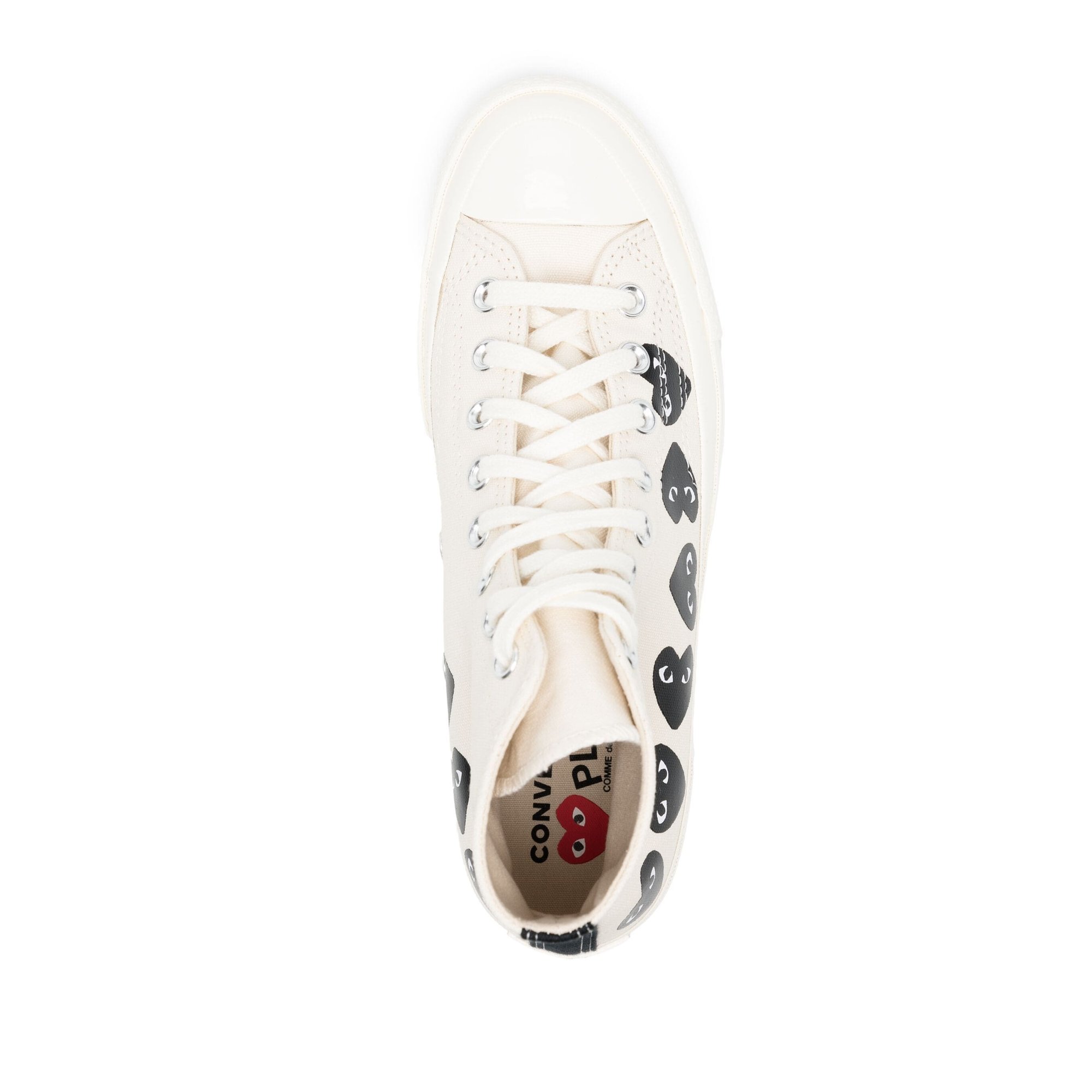 Multi Heart Ct70 hi Top Shoes P1k127white Comme des Garçons Play vista3