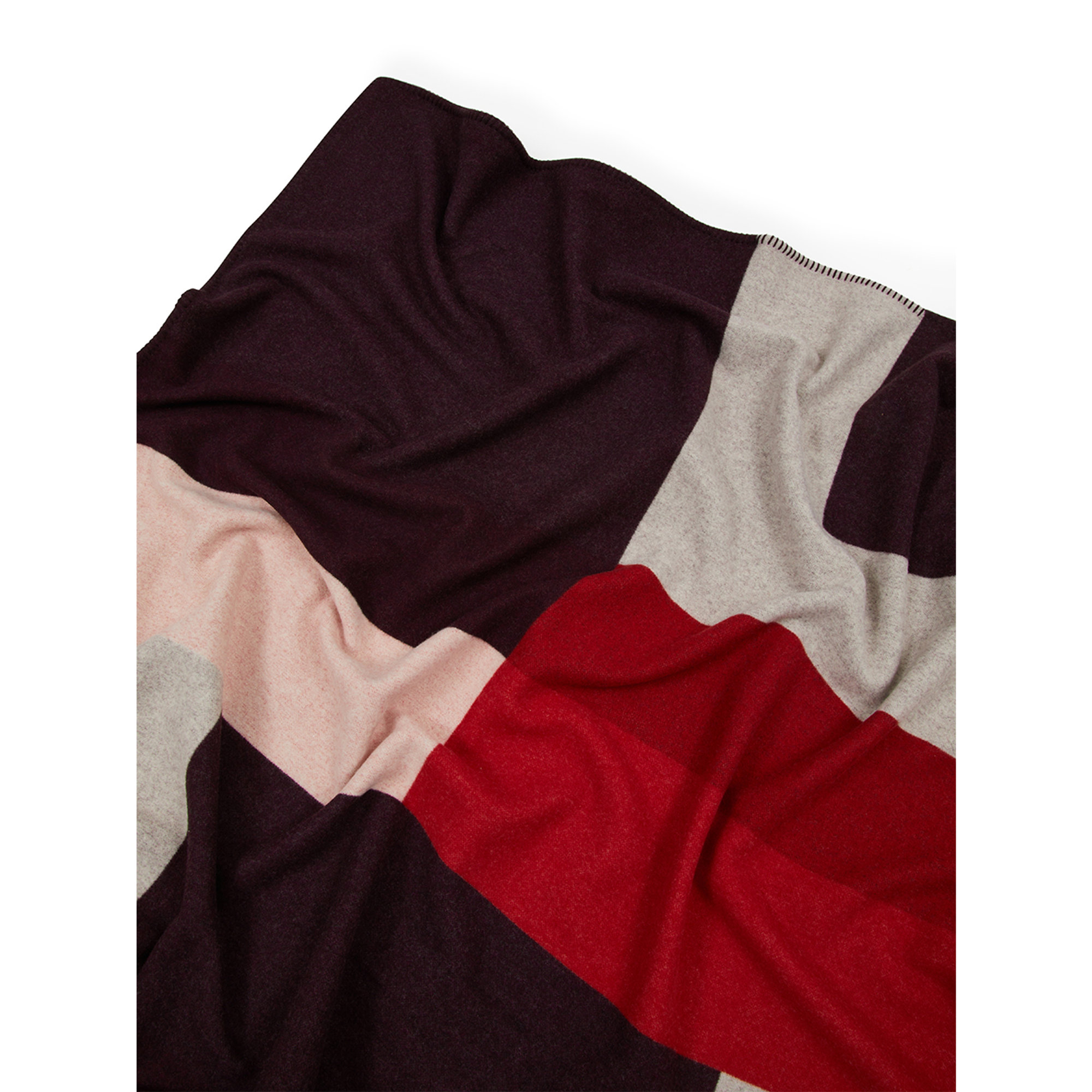 Plaid MALMO - Bordeaux Rood, 130x180 Lanerossi vista3