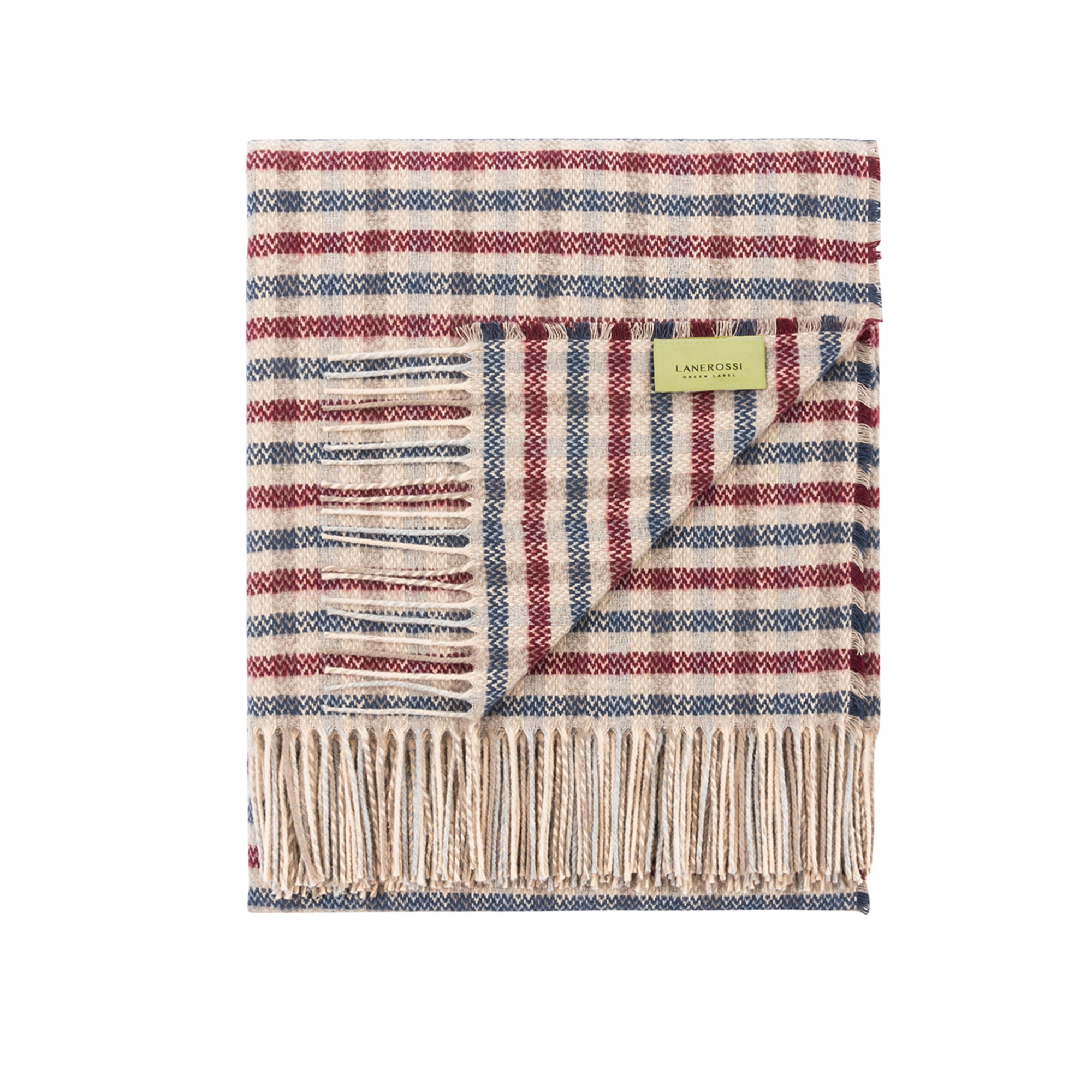 Plaid IBIZA - Blauw / Rood, 130x170 Lanerossi vista1