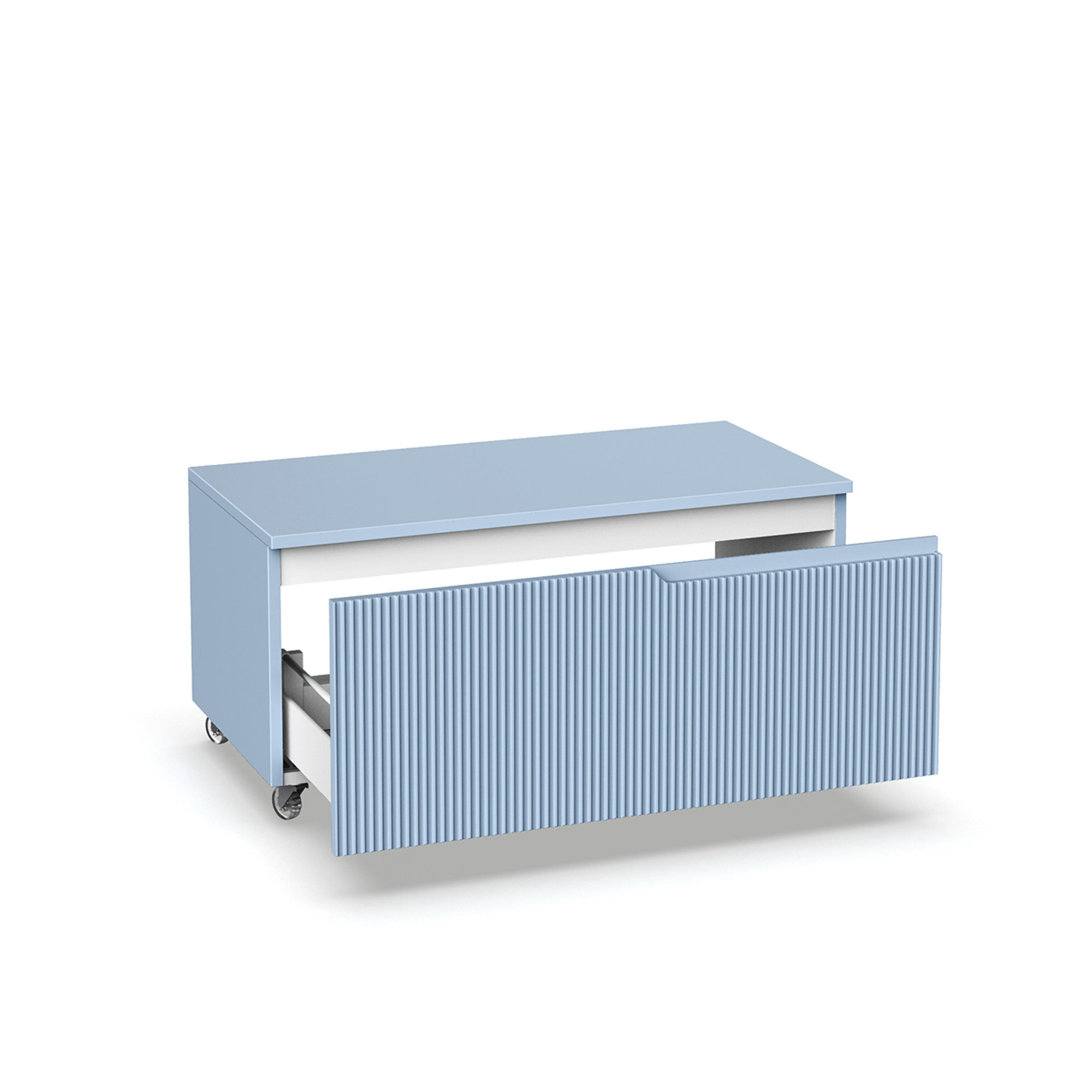 Cassettiera ZIP azzurro tiffany,  cm. L.100 P.45 TFT Home vista1