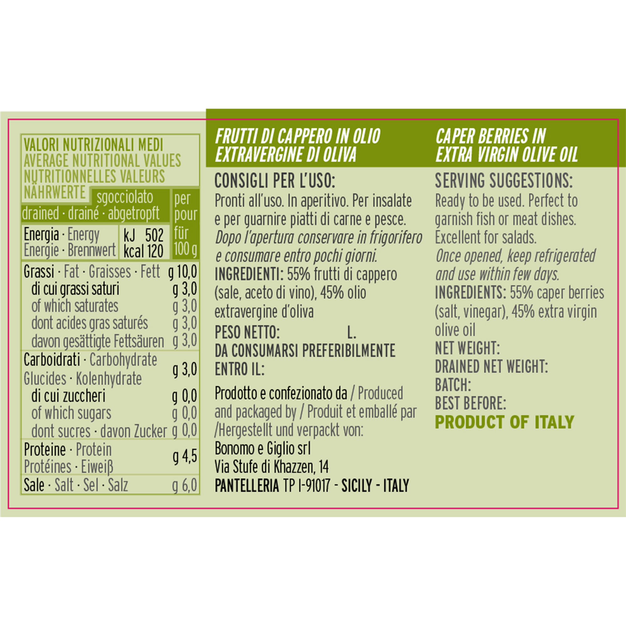 6 vasetti da 100 gr - Cucunci in Olio EVO La Nicchia vista1