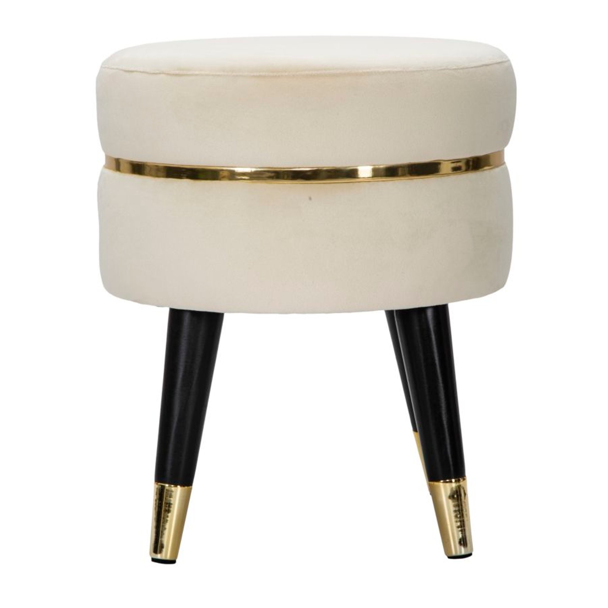 Hocker Paris Creme/Gold cm ø 35x40,5 Charme 1921 vista1