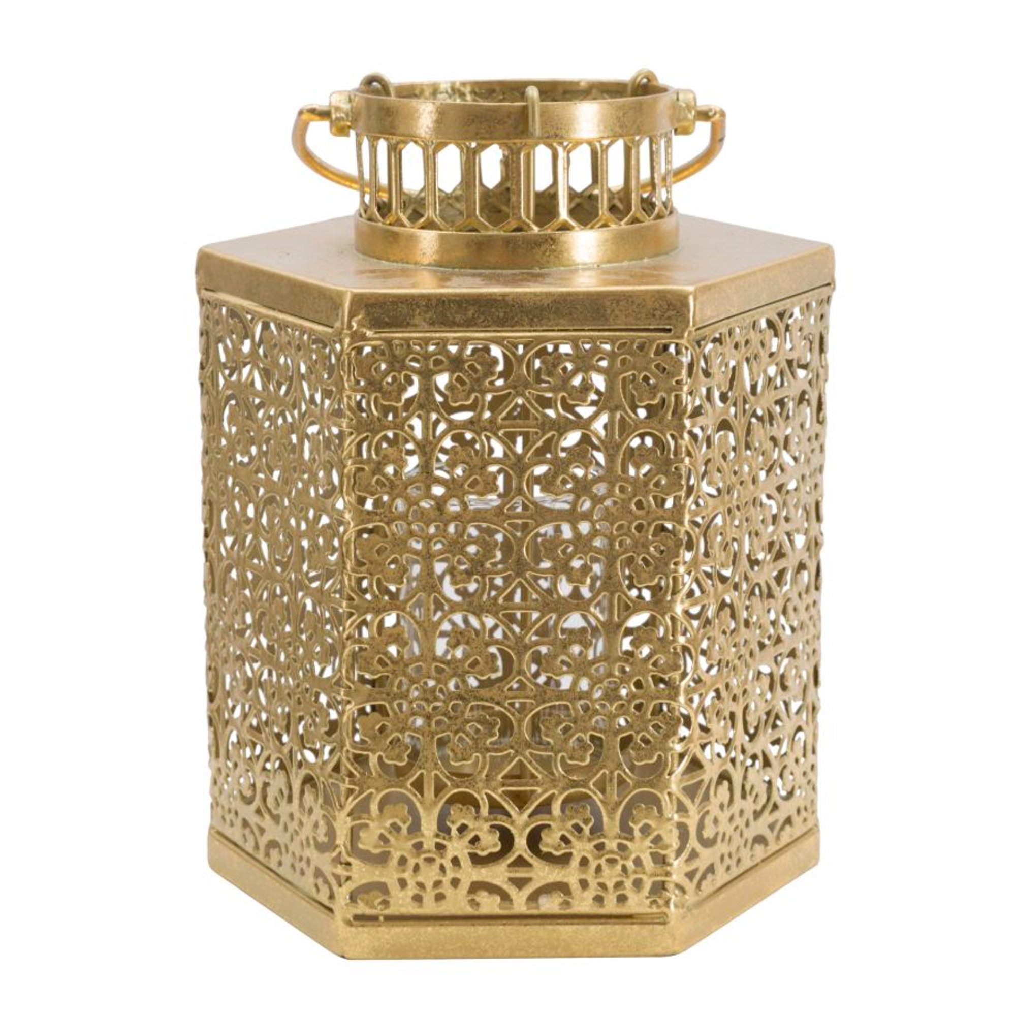 Kultainen lyhty Goldy cm 20x17x26 Charme 1921 vista0