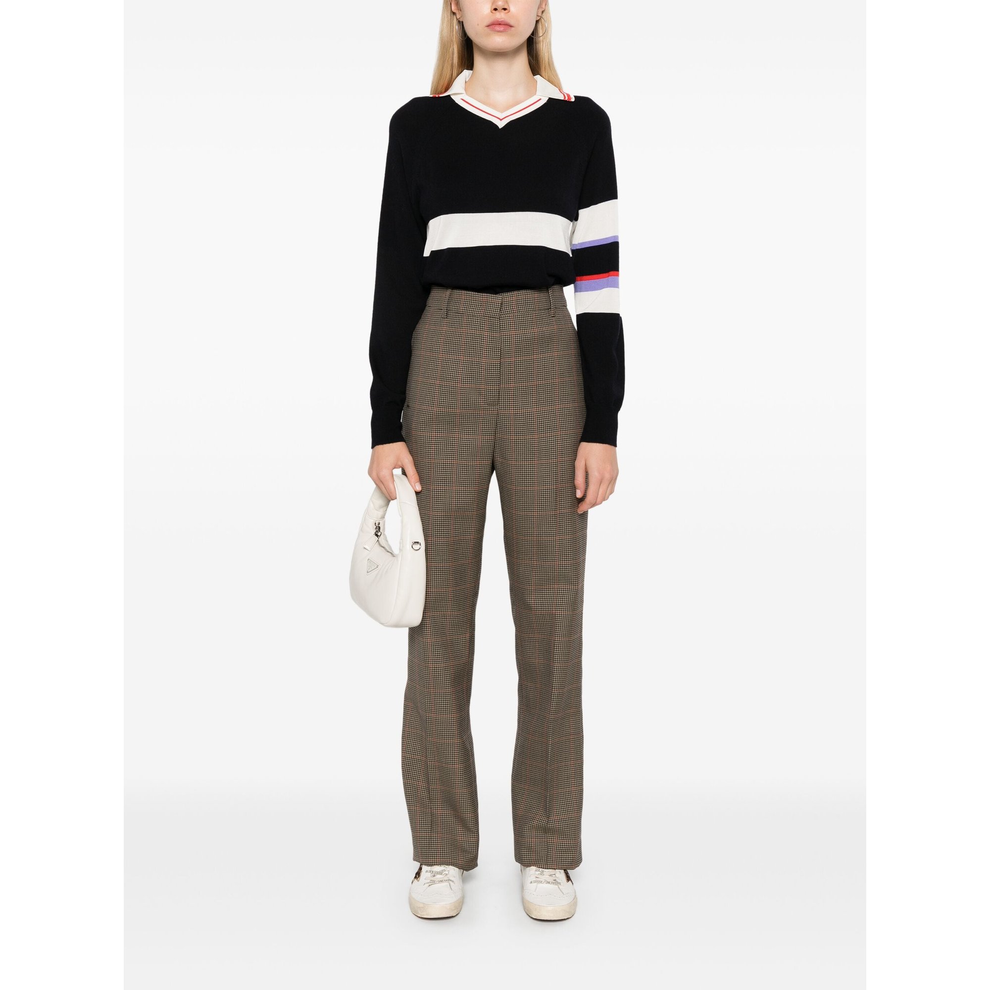 W`s New Relaxed Pant Pied de Poule Check Gwp01894p00116582699 GOLDEN GOOSE vista1