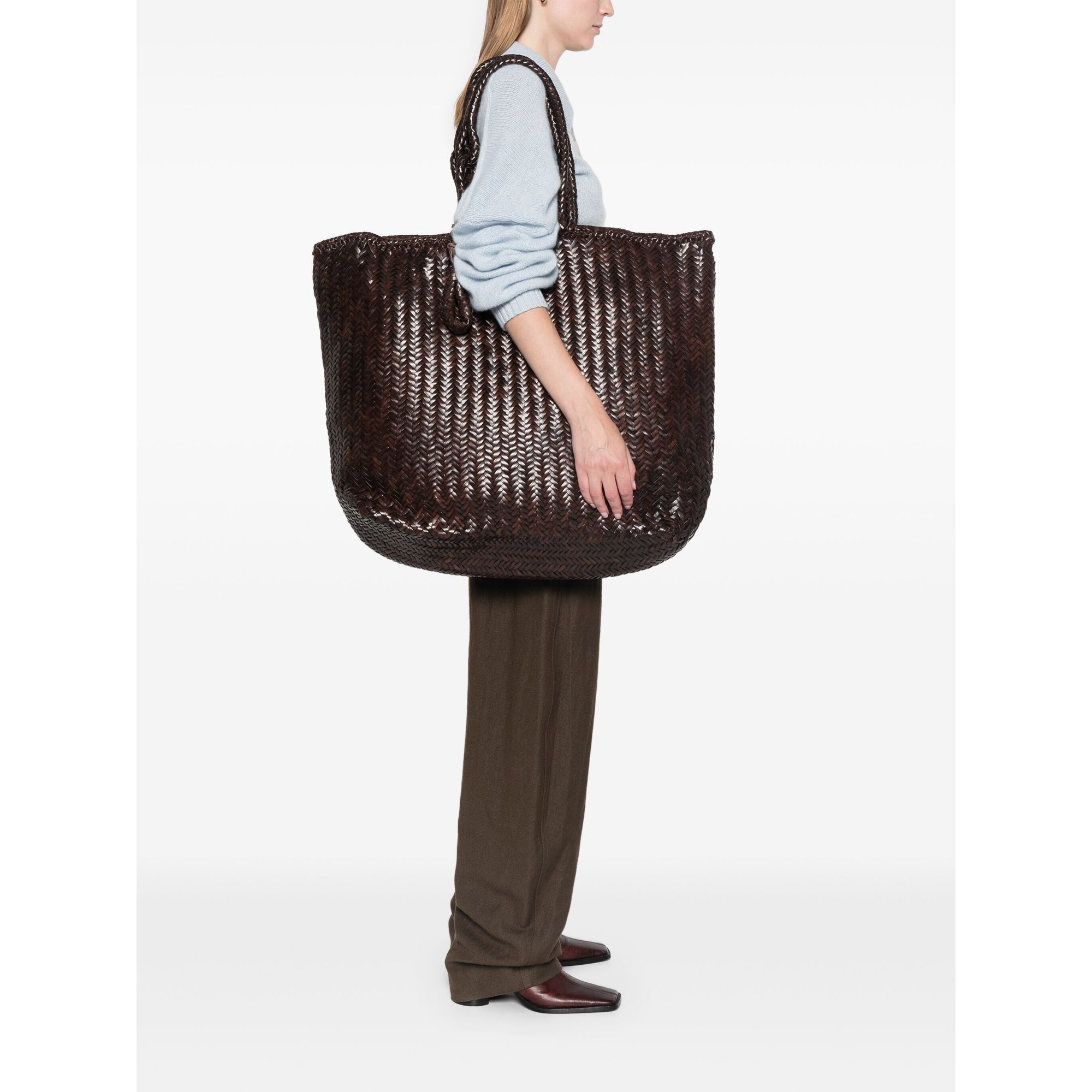 Tote en cuir Chevron xl Bg0114ll0110 LEMAIRE vista1