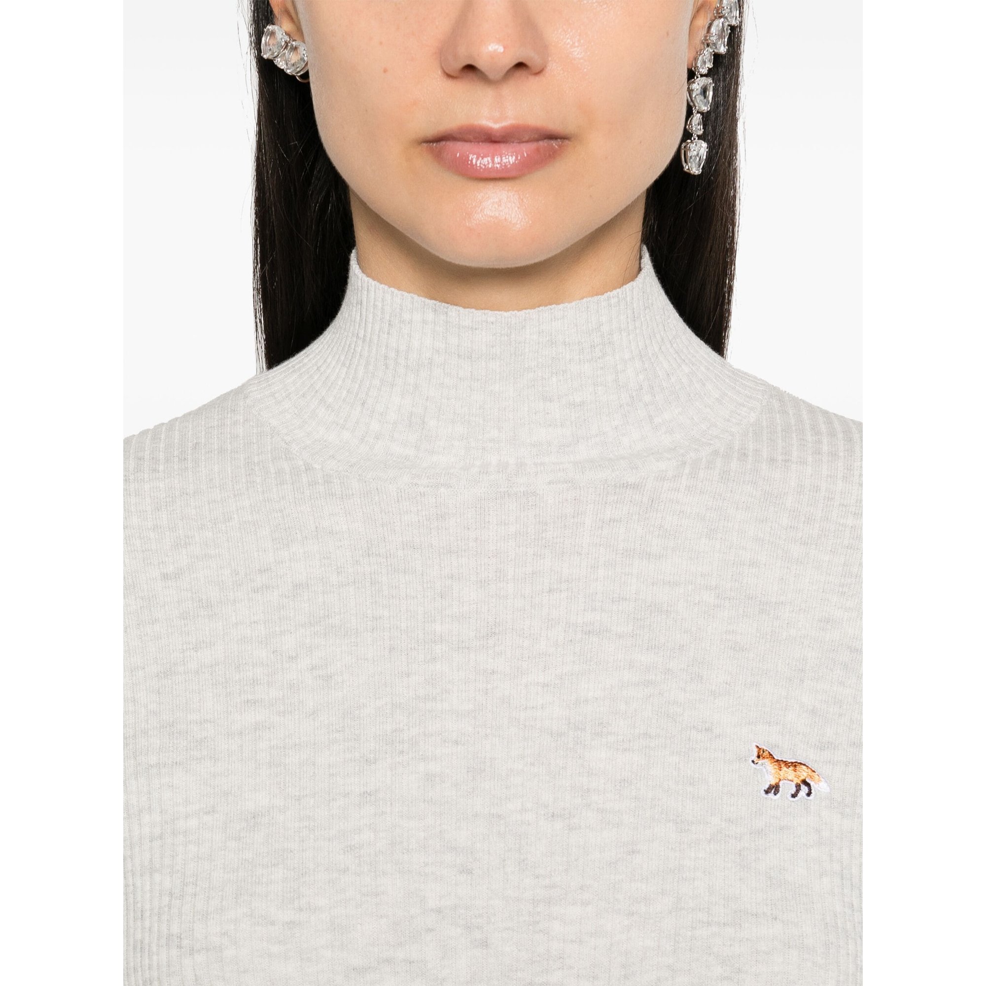 Baby Fox Patch Fine Ribbed Turtleneck Nw00807kt1091 Maison Kitsuné vista3