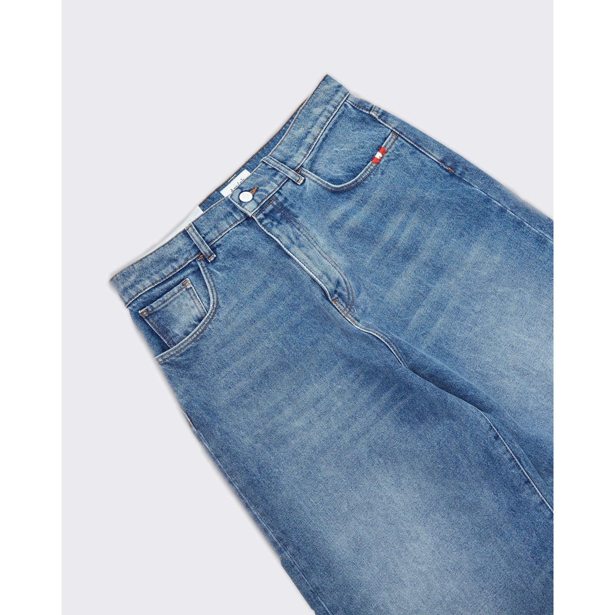 Jeans Wide Denim Blu Amish vista2