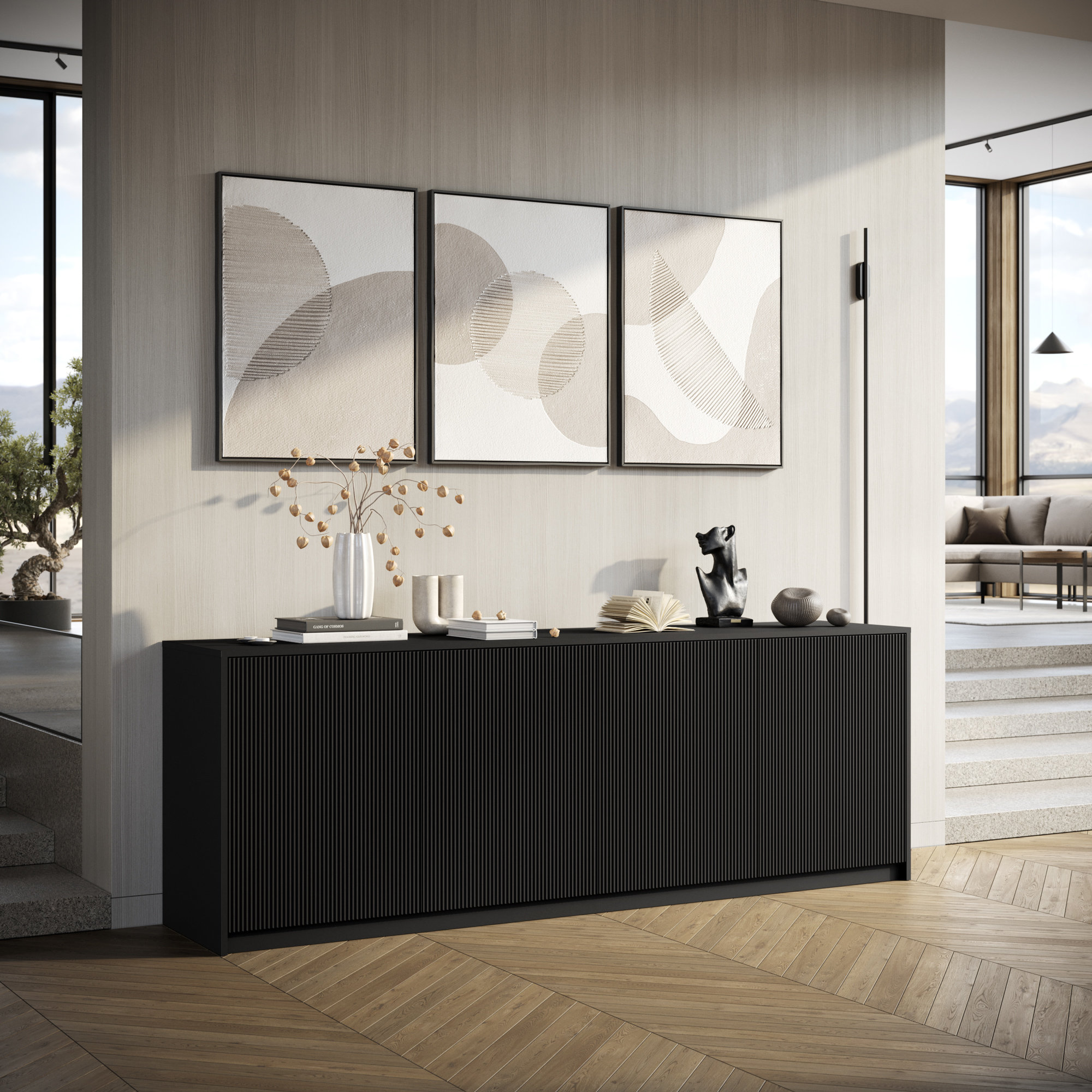 Buffet 4 ante LULLABY nero TFT Home vista2