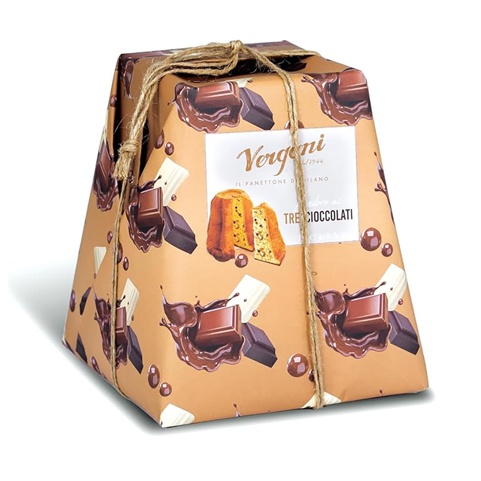 Vergani Pandoro de 3 Chocolates 750g Vergani vista0