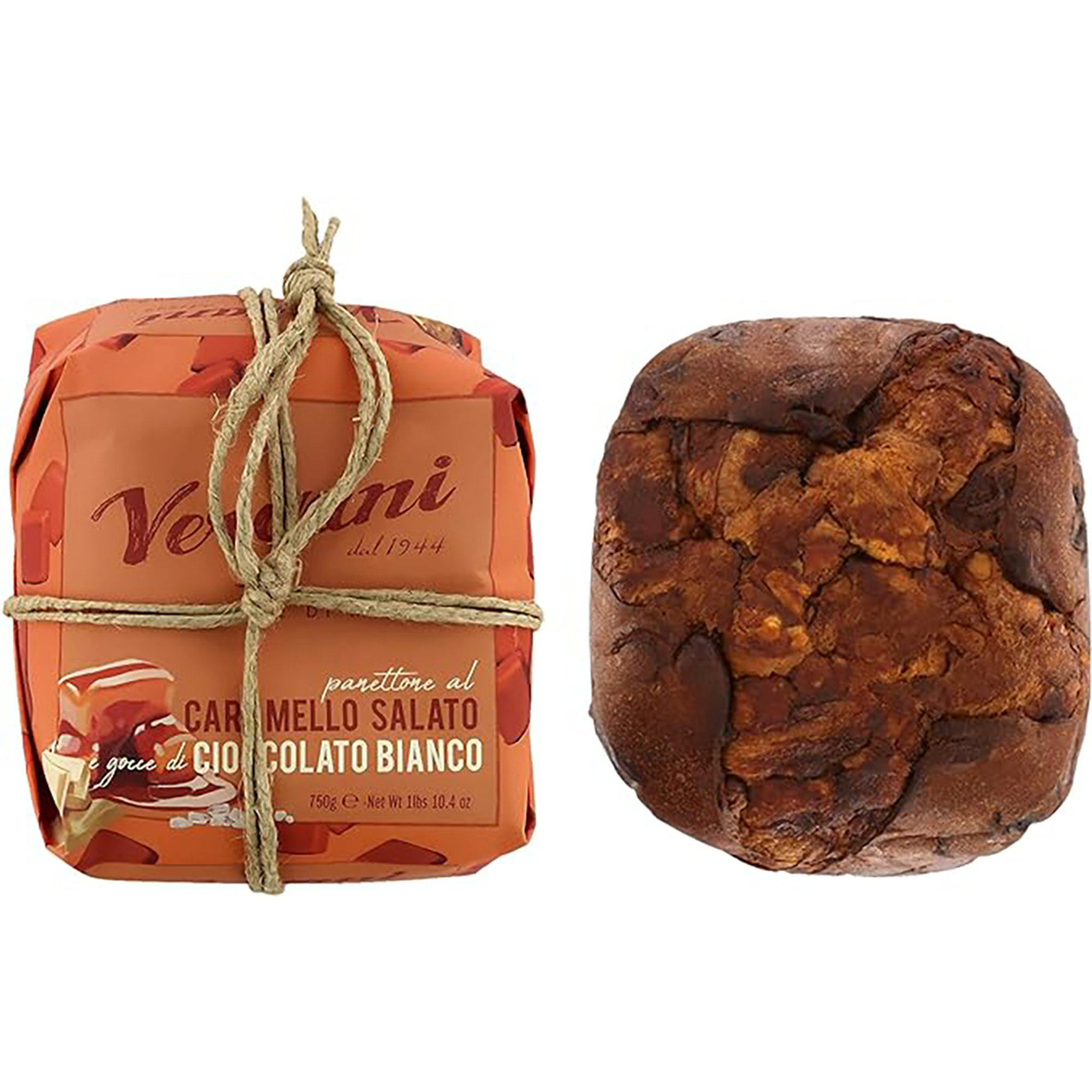 Vergani Salted Caramel Panettone 750g. Gourmet Vergani vista2