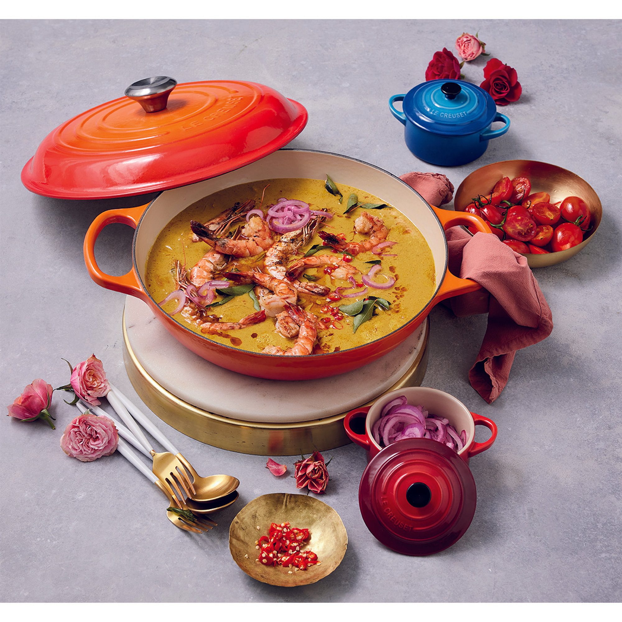 Mini Cocotte Rund. 10 cm Kirsche Le Creuset vista5