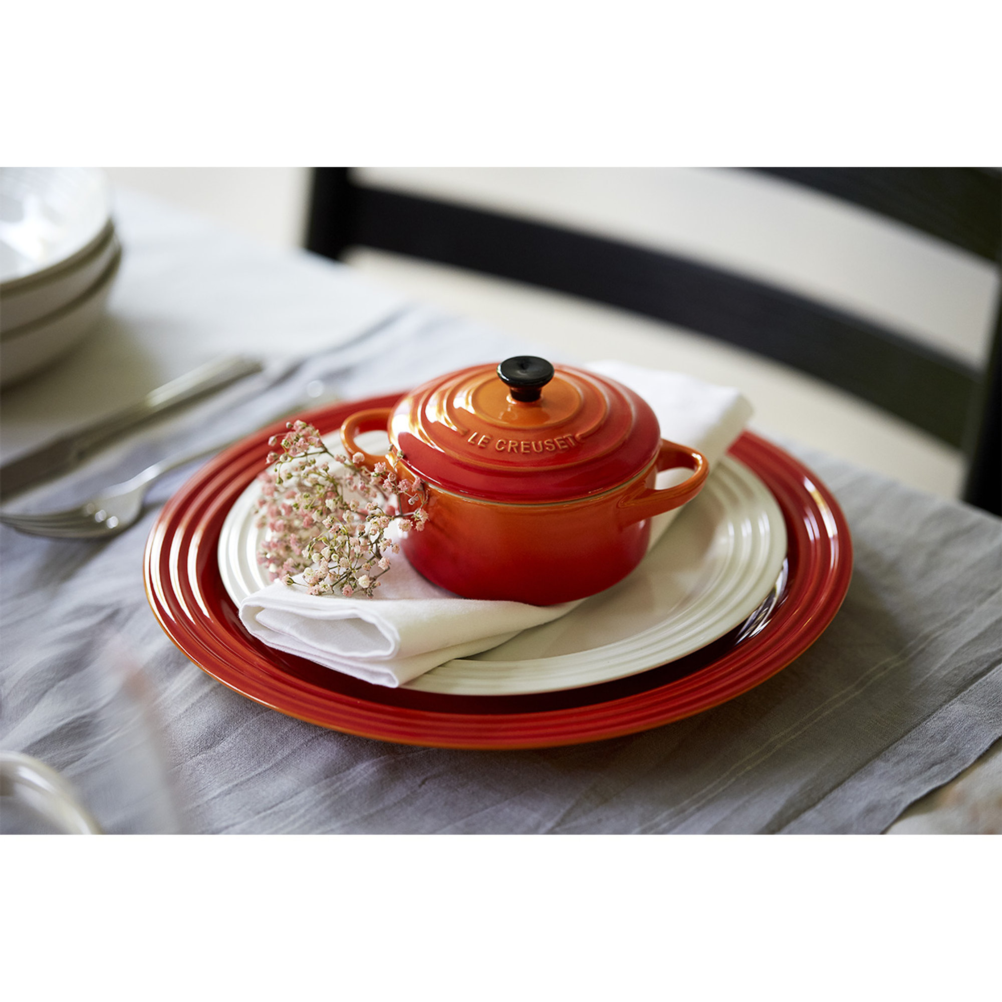 Mini Cocotte Rotonda.10 cm Arancio Le Creuset vista4