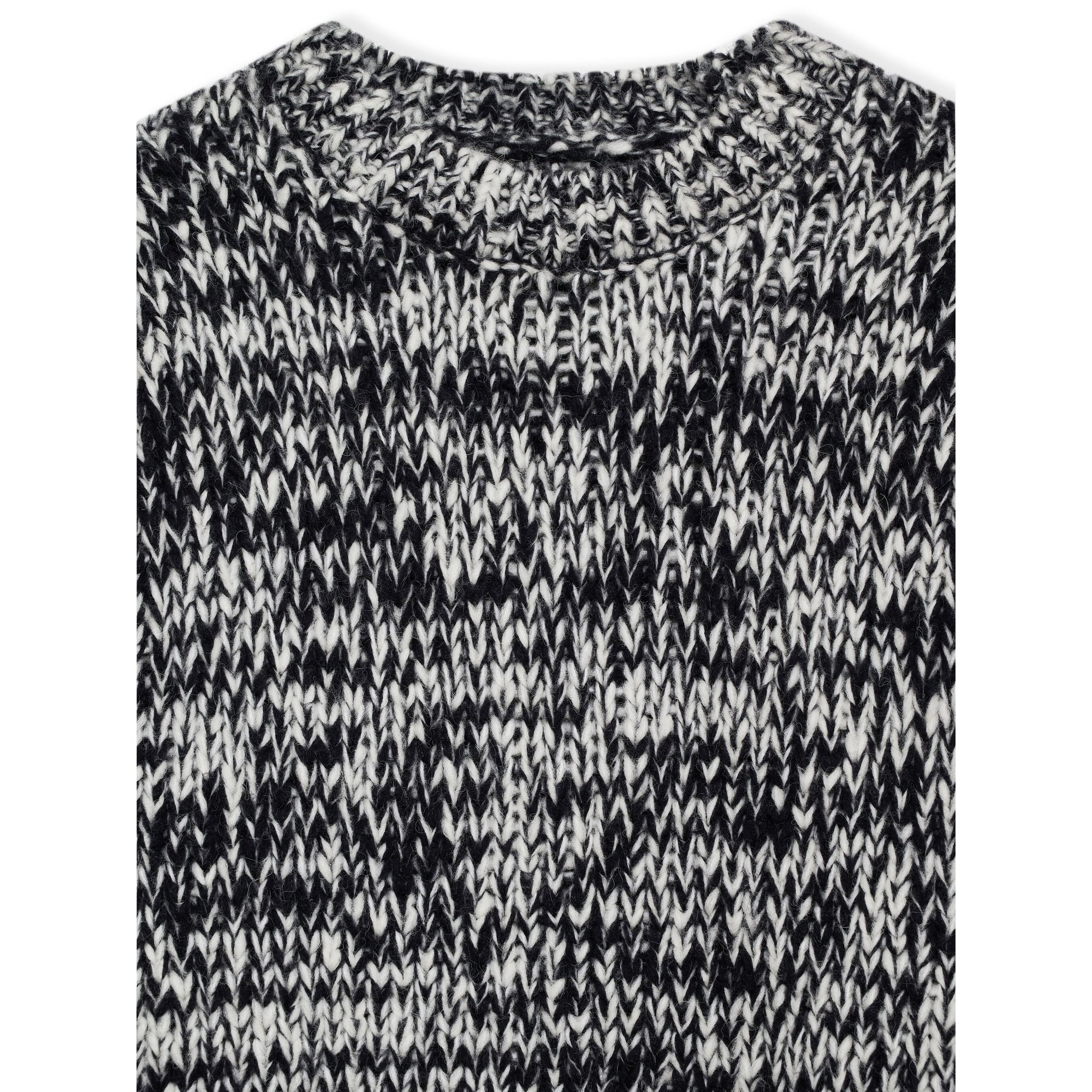 Sydney Crew Sweater - Black And White A0910430mtl1 Anine Bing vista3
