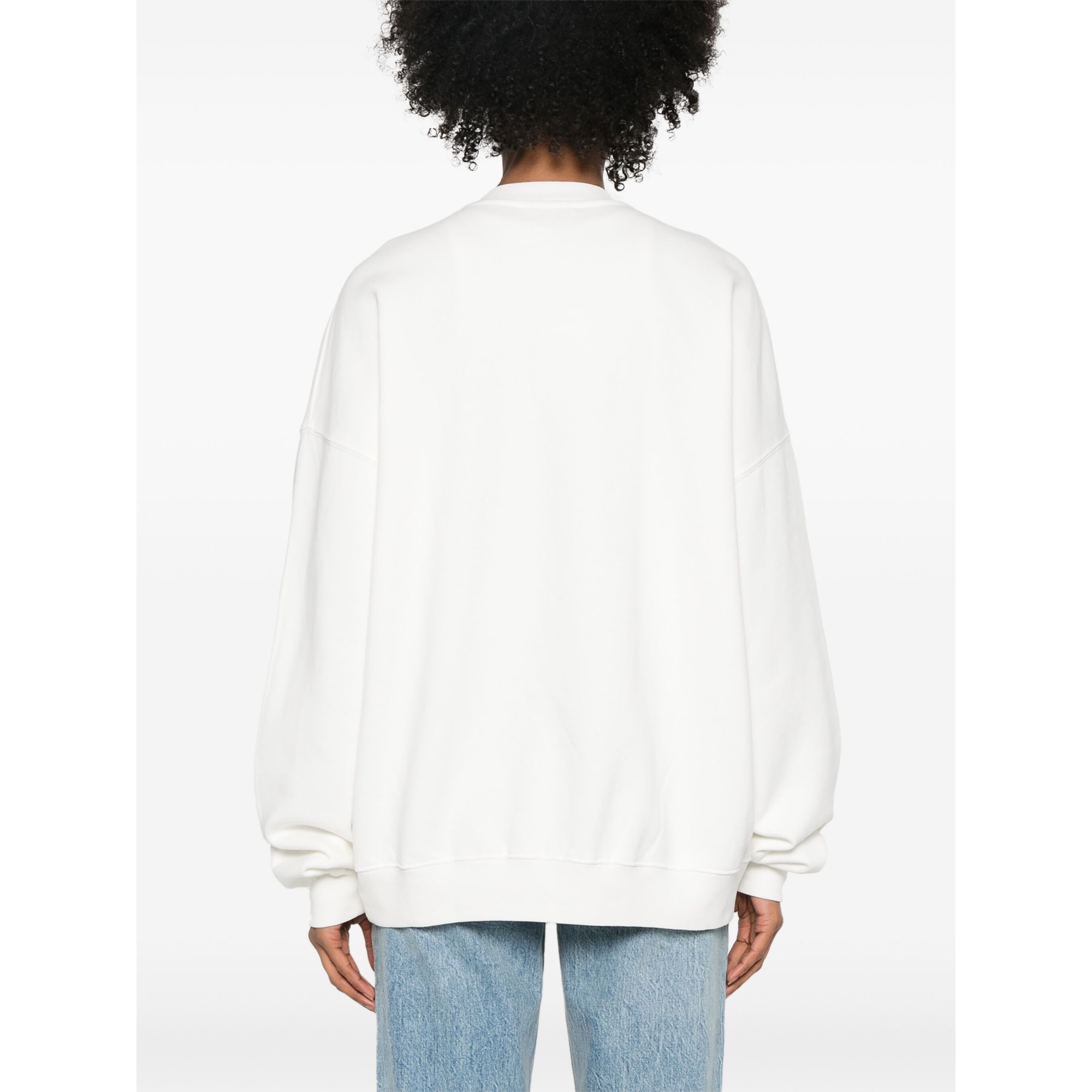 Miles Oversized Sweatshirt Letterman - Off White A0810074ofw1 Anine Bing vista2