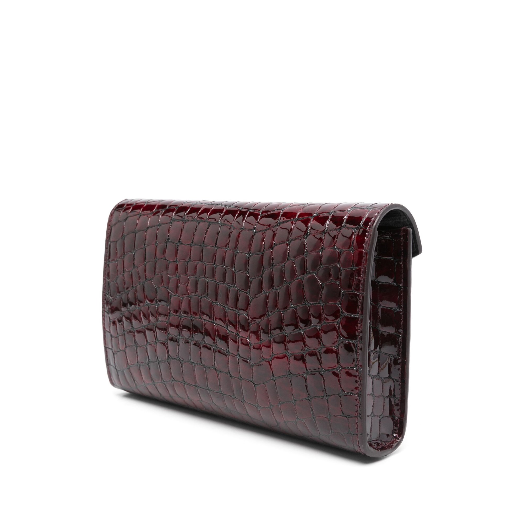 Small Elly Clutch - Burgundy Embossed A1310823bgn1 Anine Bing vista2