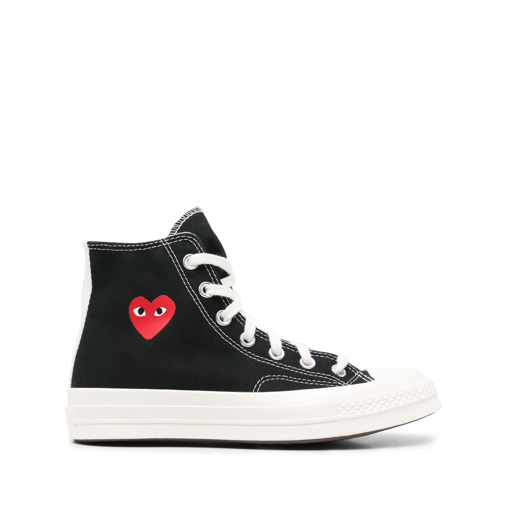 C70 hi Top Small Red Heart P1k129black Comme des Garçons Play vista0