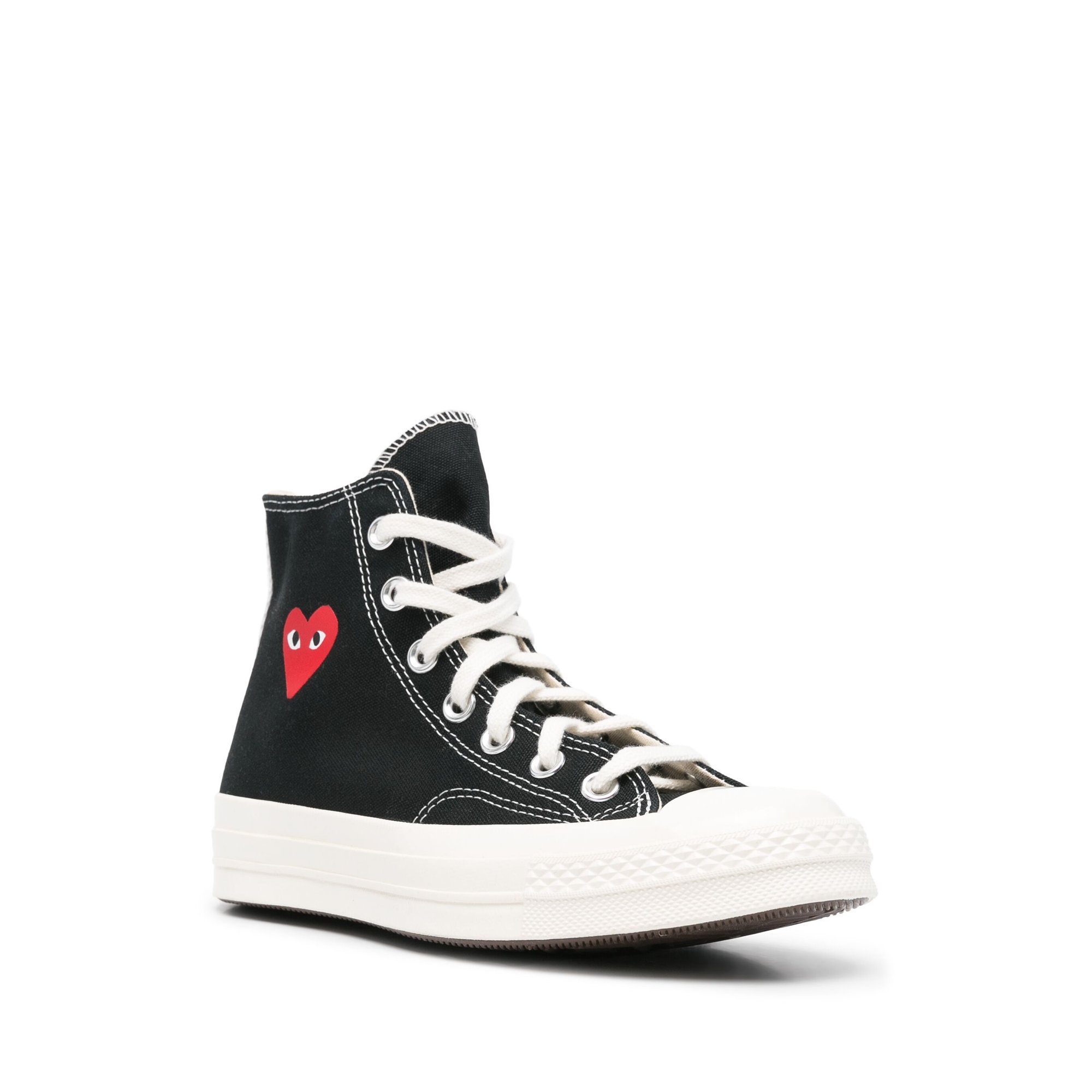 C70 hi Top Small Red Heart P1k129black Comme des Garçons Play vista1