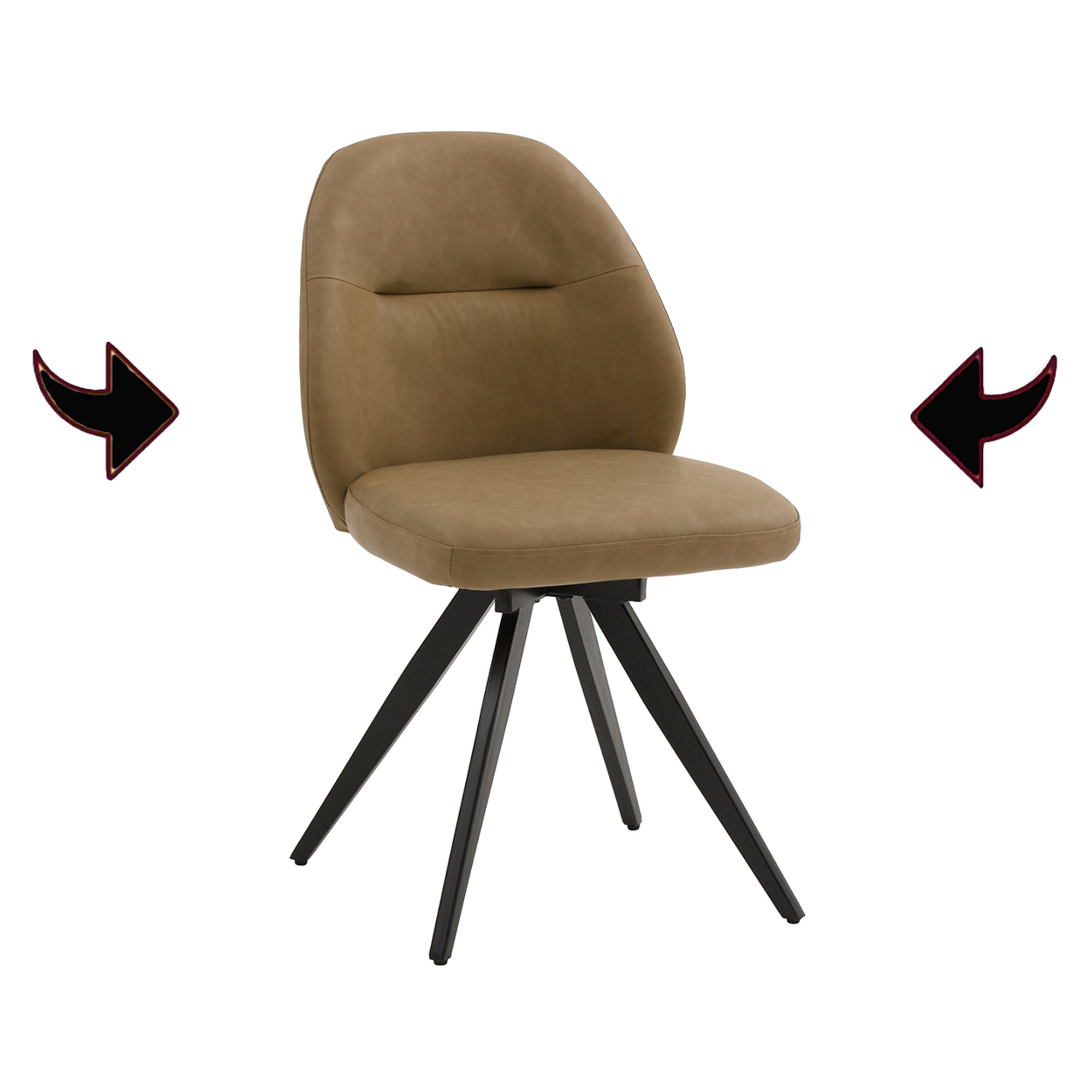 Set 2 sedie GRETA marrone Zanini design vista8