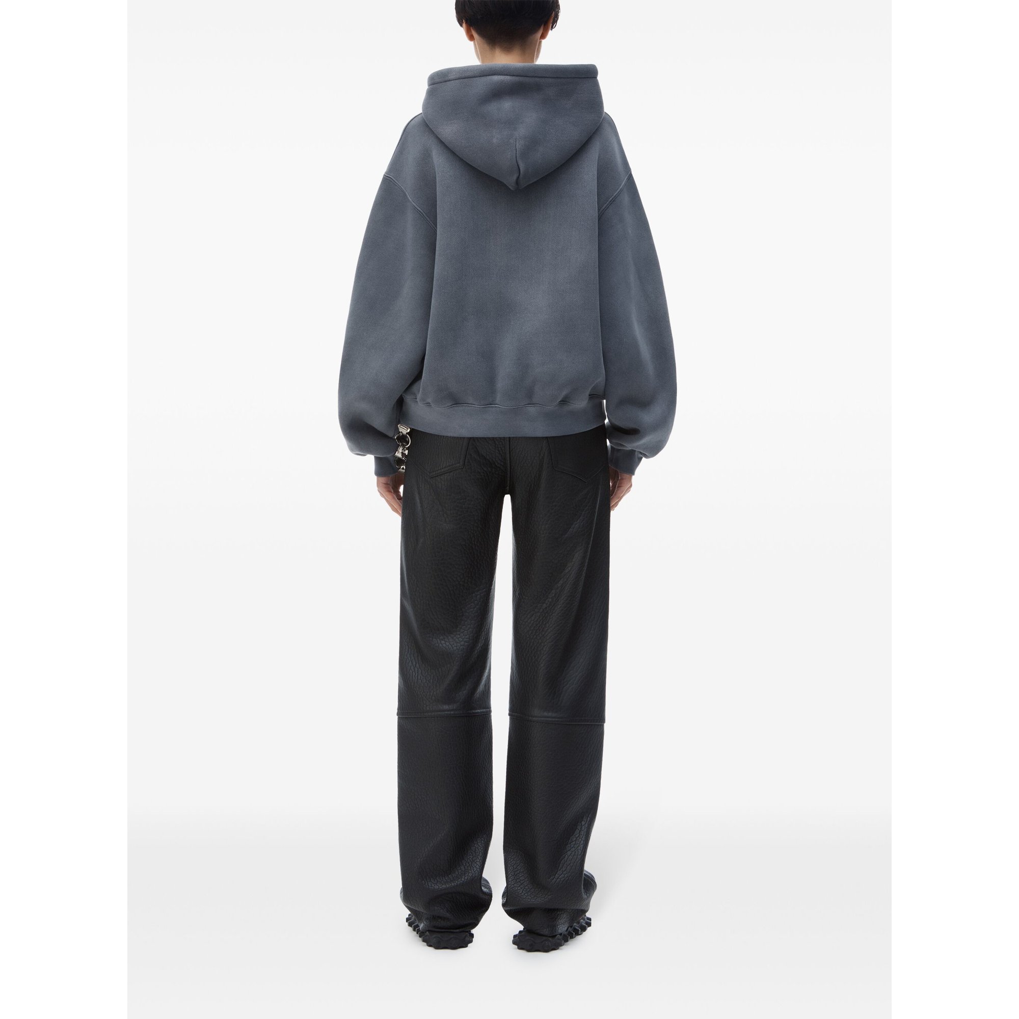 Essential Terry Hoodie With Puff Paint Logo 4cc3242108 Alexander Wang vista2