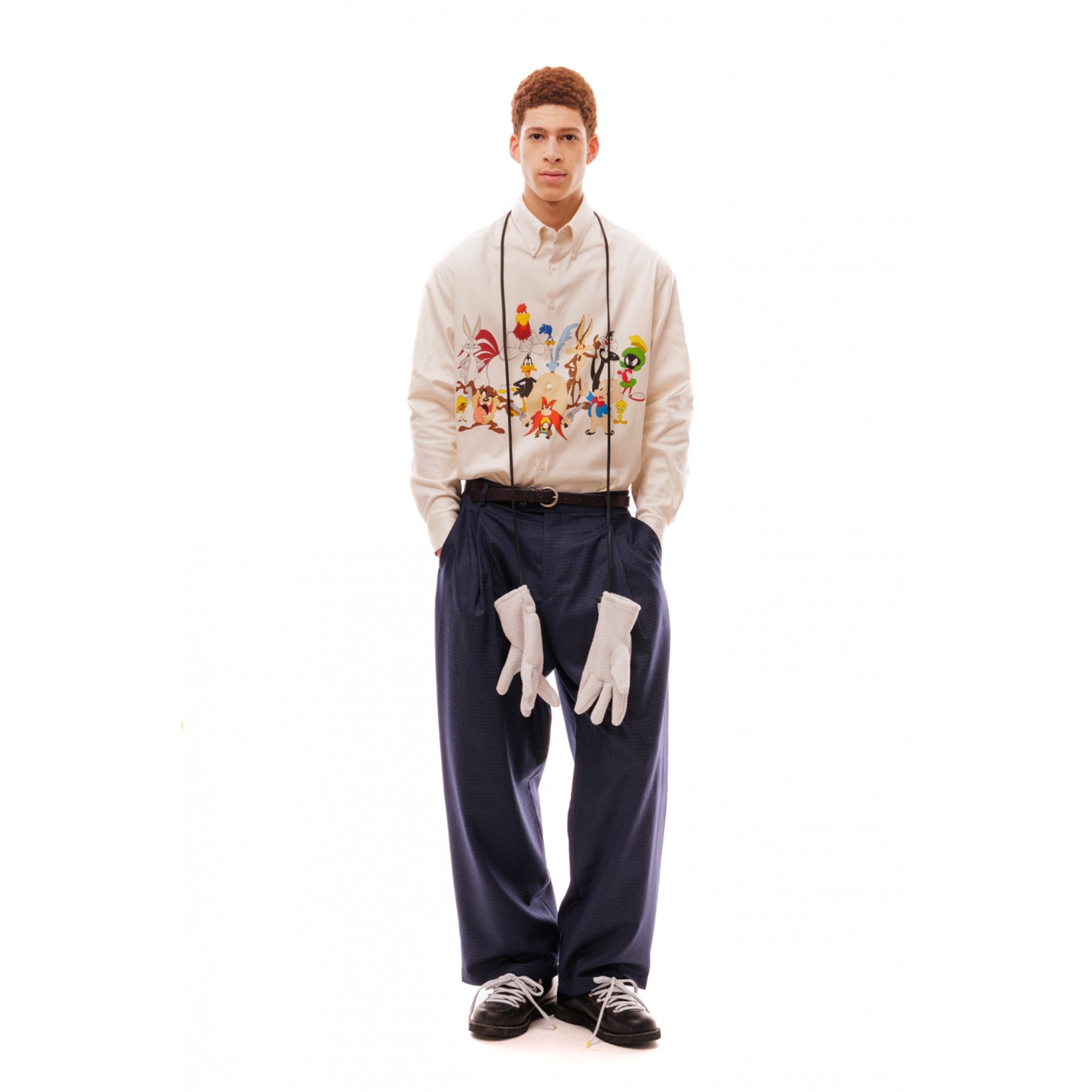 Ripstop Wool Navy Trousers  P502fw24 LC23 vista0