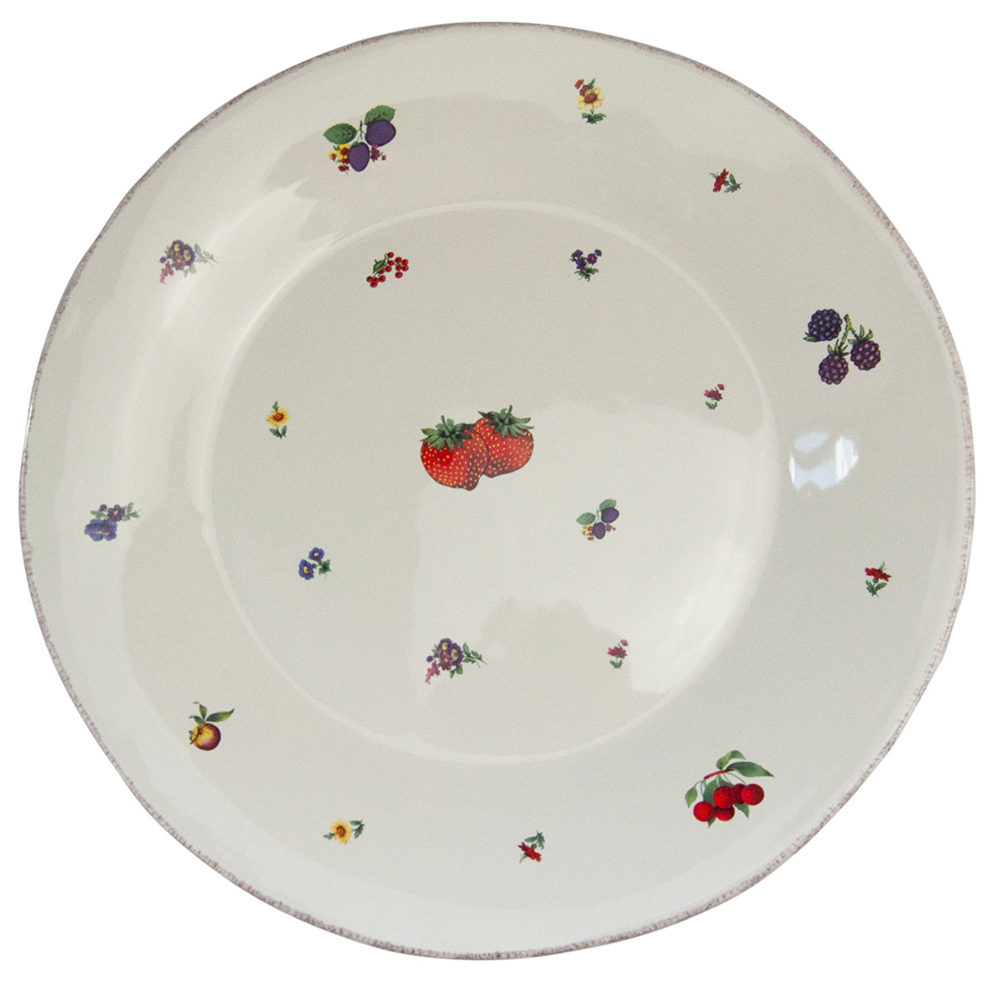 FRUTTINO vassoio tondo 38 cm, ceramica Arcucci vista1