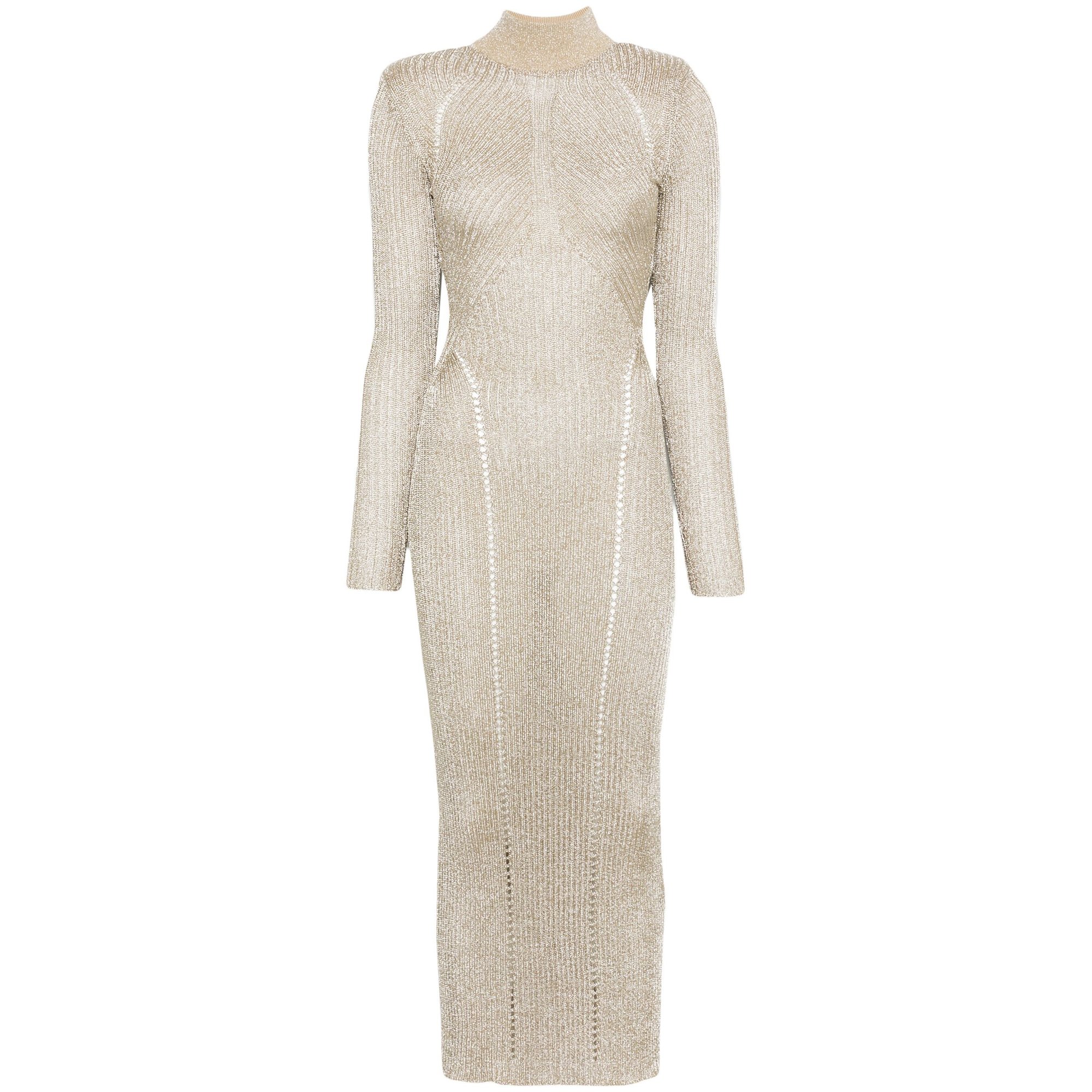 Maxi Jurk in Lurex Breiwerk Goud Rs25124xgd SELF-PORTRAIT vista0