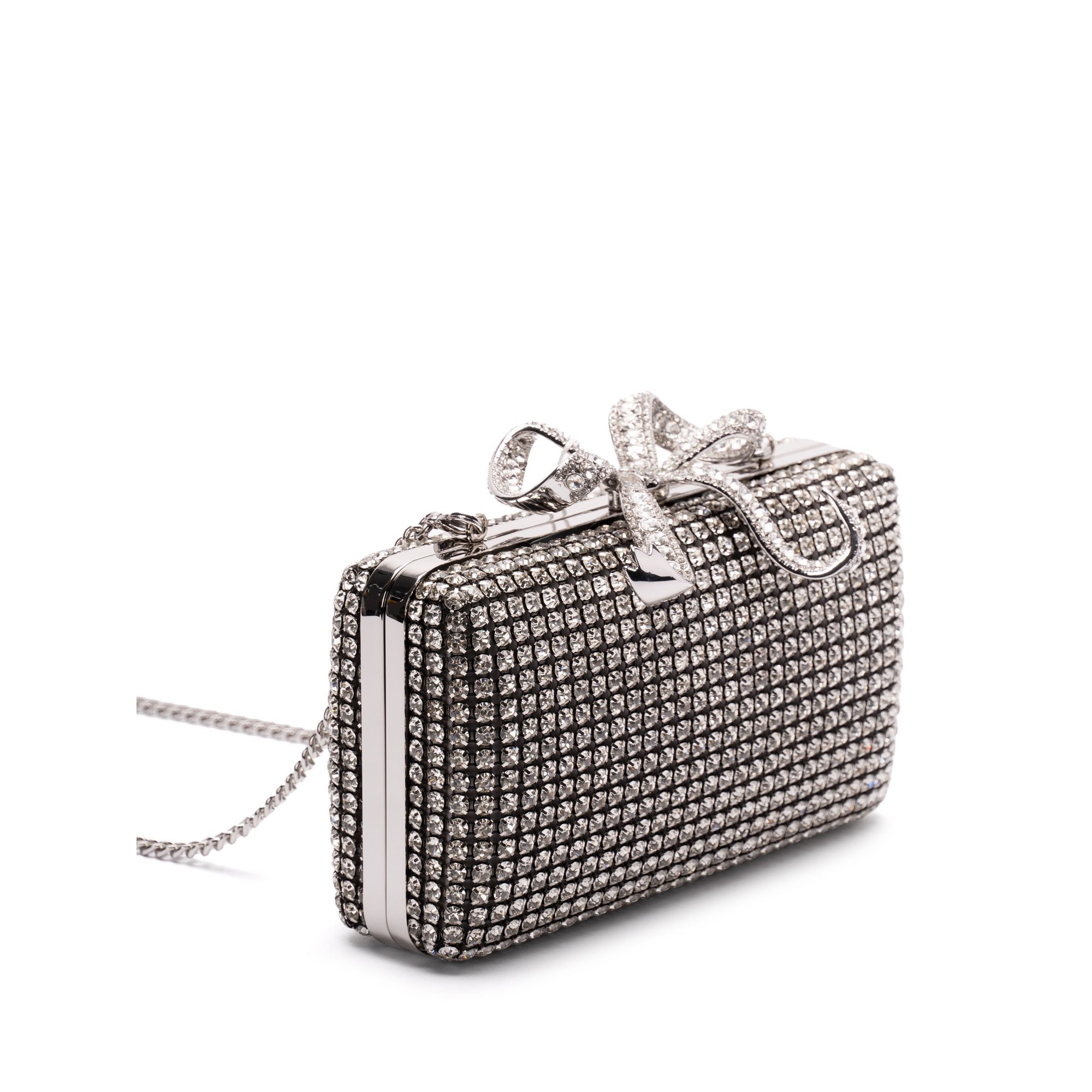Bolso de Mano Caja de Cristal Plateado Rs25306sl SELF-PORTRAIT vista3